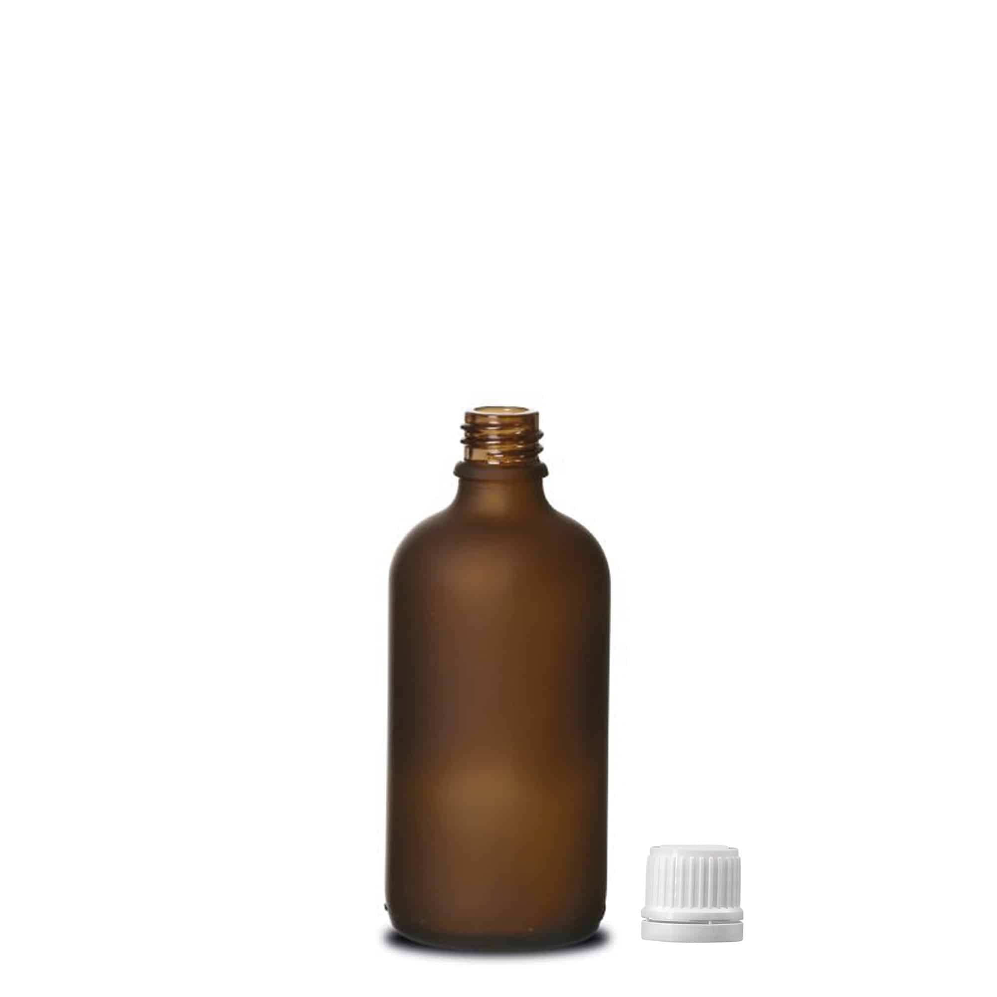 100 ml medicinska bočica, staklena, braon matirana, grlo: DIN 18