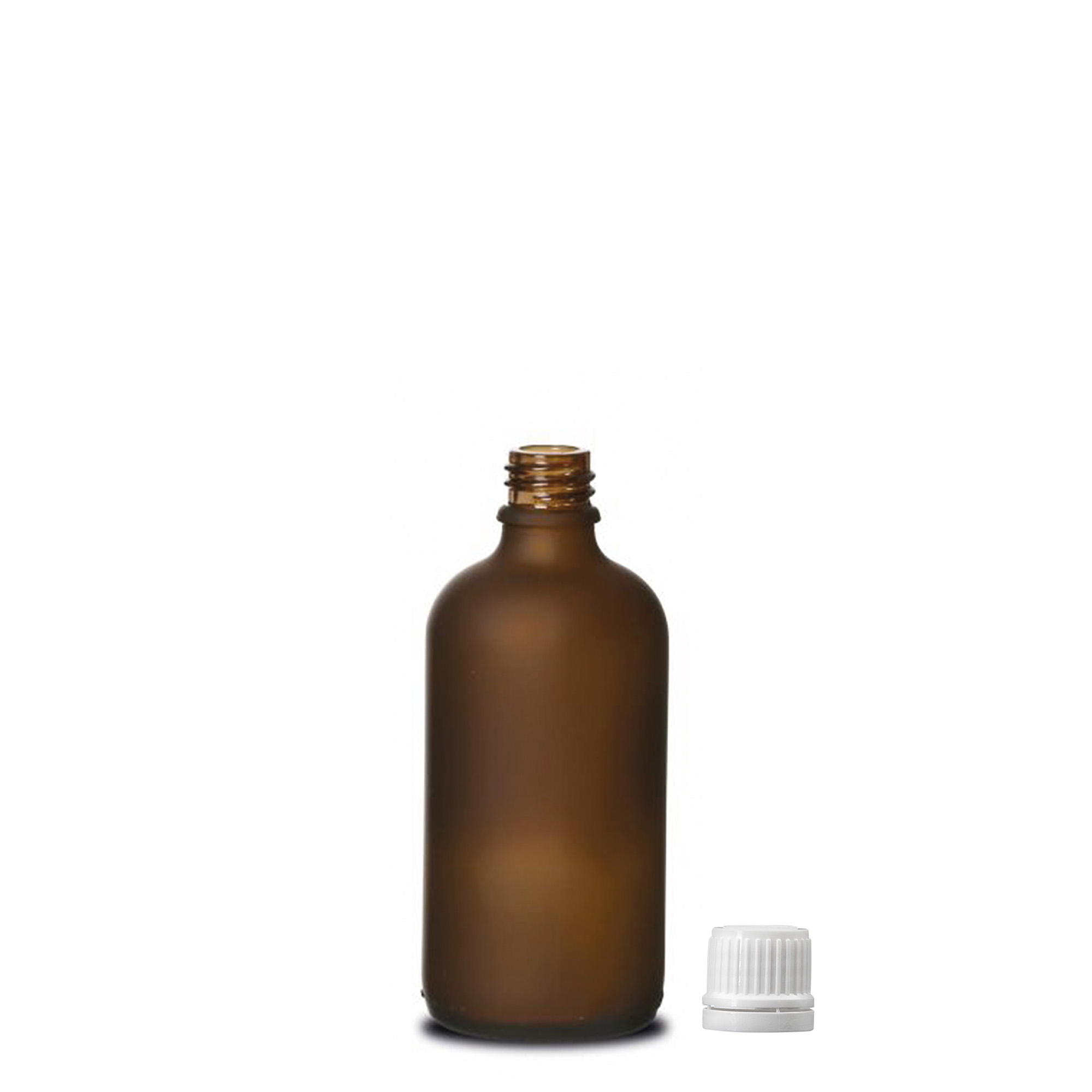 100 ml medicinska bočica, staklena, braon matirana, grlo: DIN 18