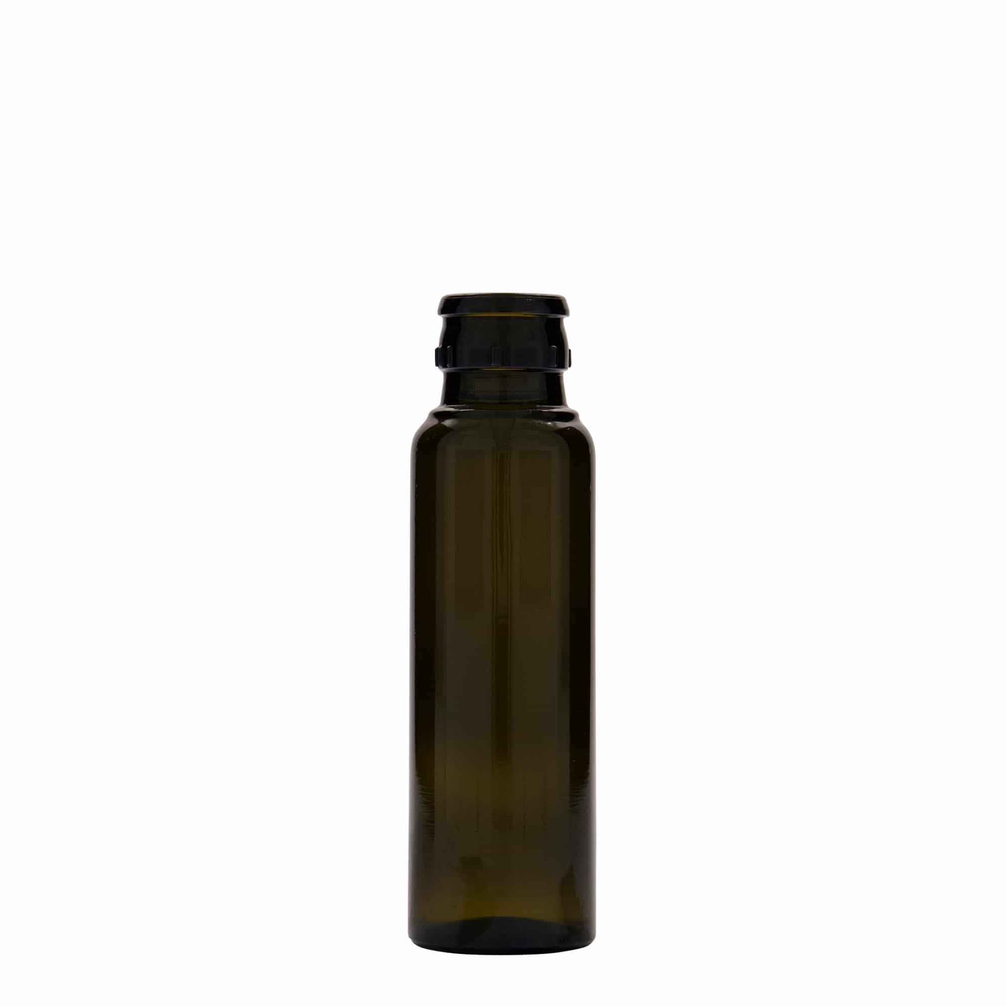 100 ml flašica za sirće/ulje 'Willy New', staklo, antikno zeleno, otvor: DOP