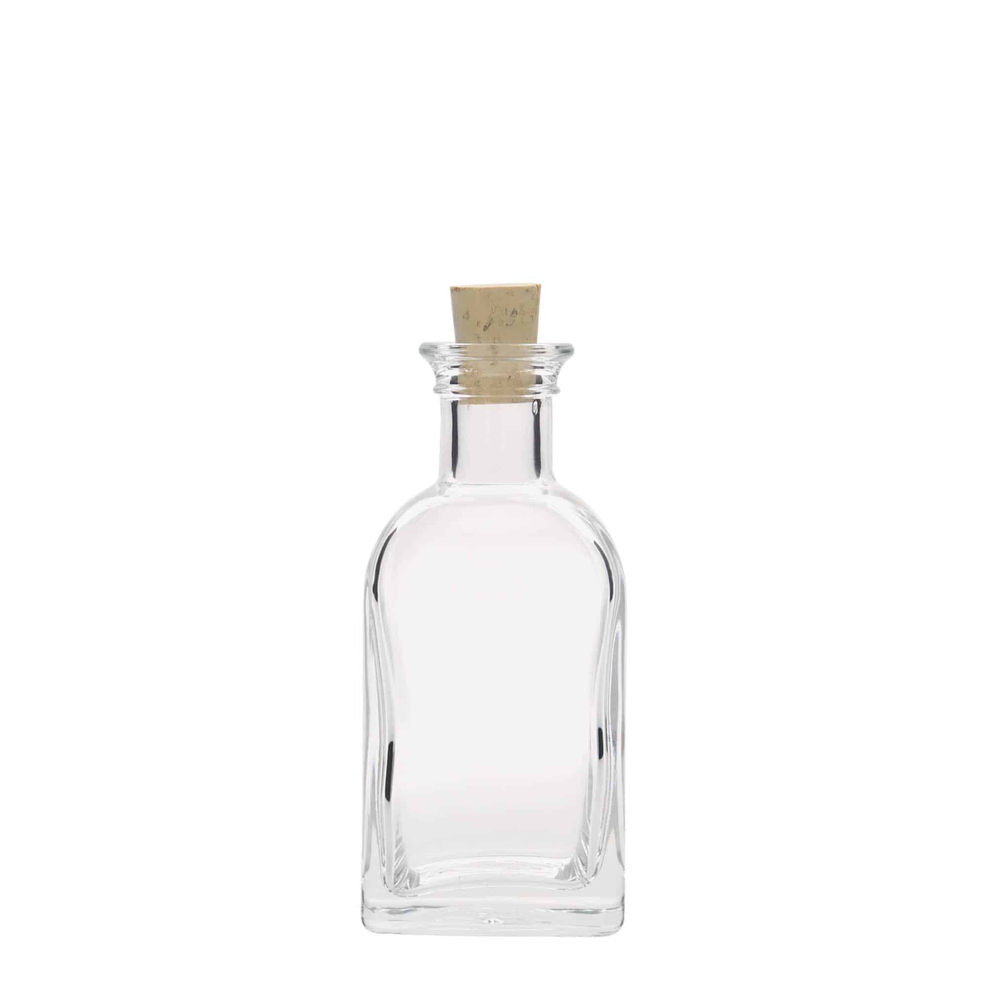 100 ml staklena flaša Apotheker Carré, kvadratna, otvor: pluta