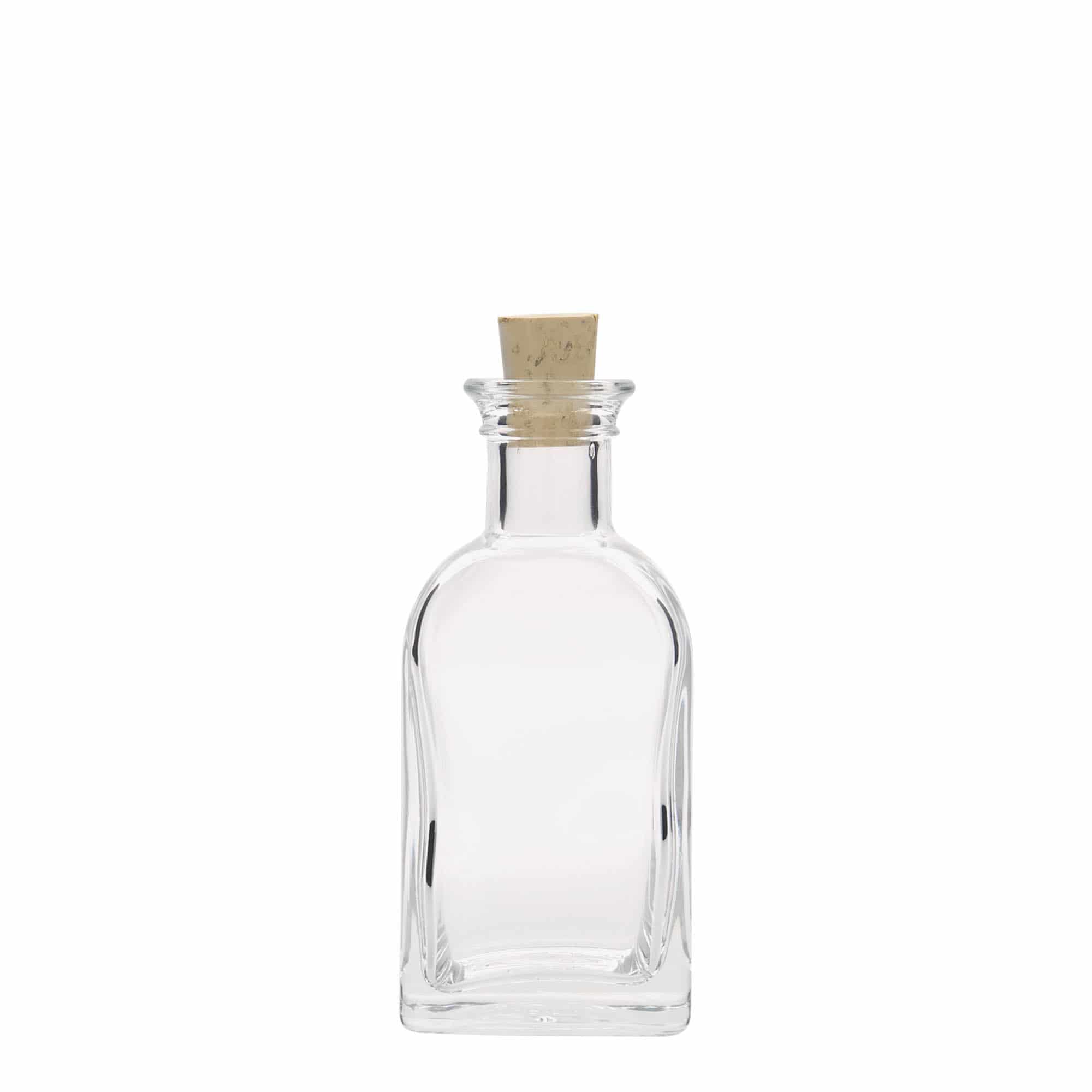 100 ml staklena flaša Apotheker Carré, kvadratna, otvor: pluta