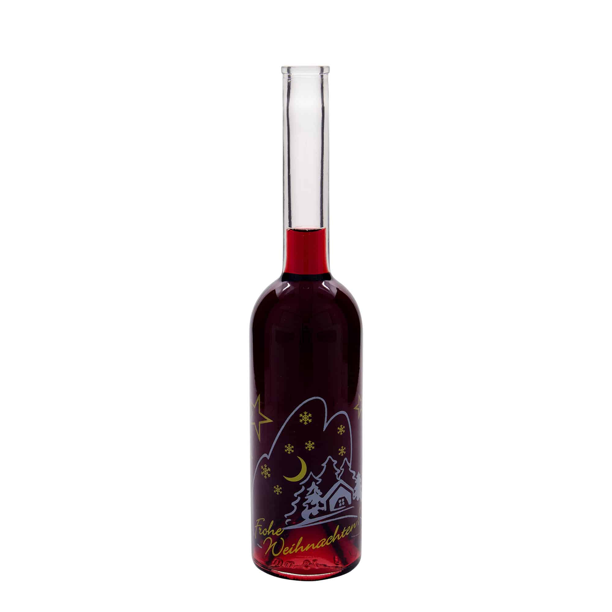 500 ml staklena boca 'Opera', motiv: božićna idila, grlo: čep 500 ml staklena boca 'Opera', motiv: božićna idila, grlo: čep