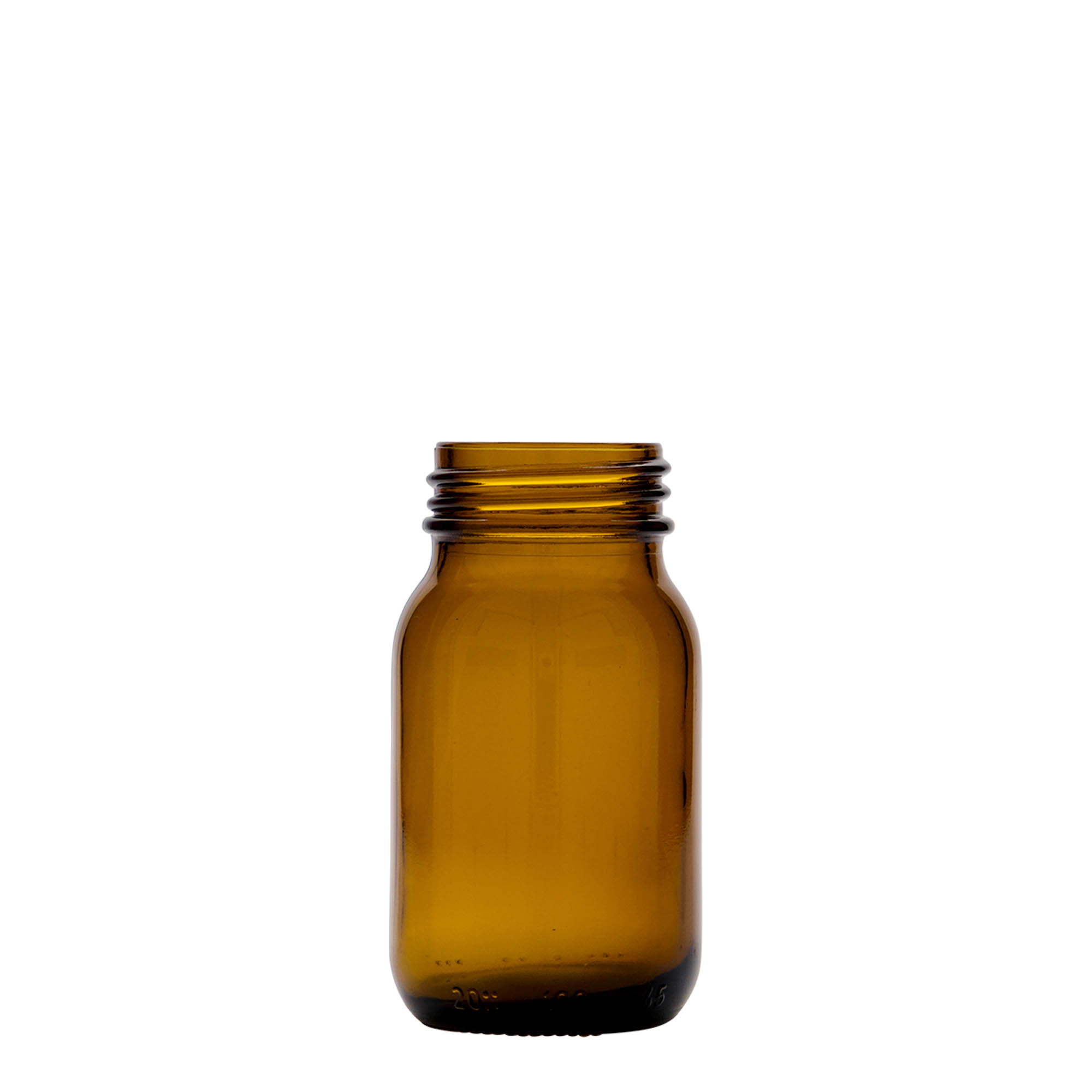 100 ml teglа s širokim grlom, braon, otvor: DIN 40