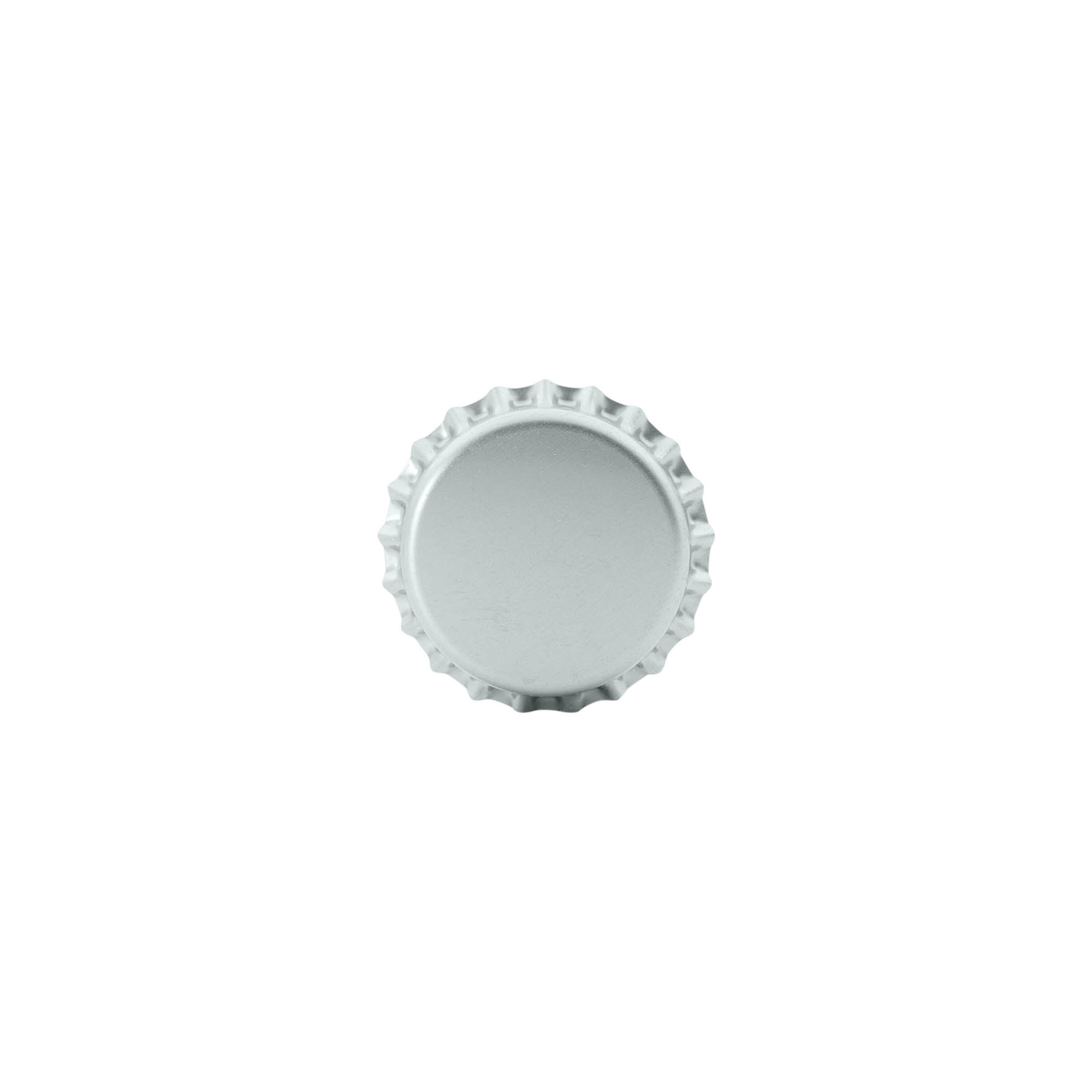 Čepovi za flaše 26 mm, metalni, srebrni