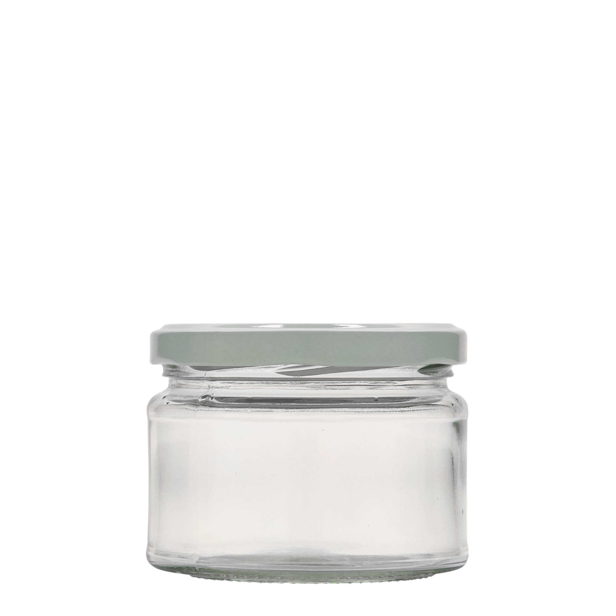 280 ml pljosnato okruglo staklo, otvor: Twist-Off (TO 82) 280 ml pljosnato okruglo staklo, otvor: Twist-Off (TO 82)