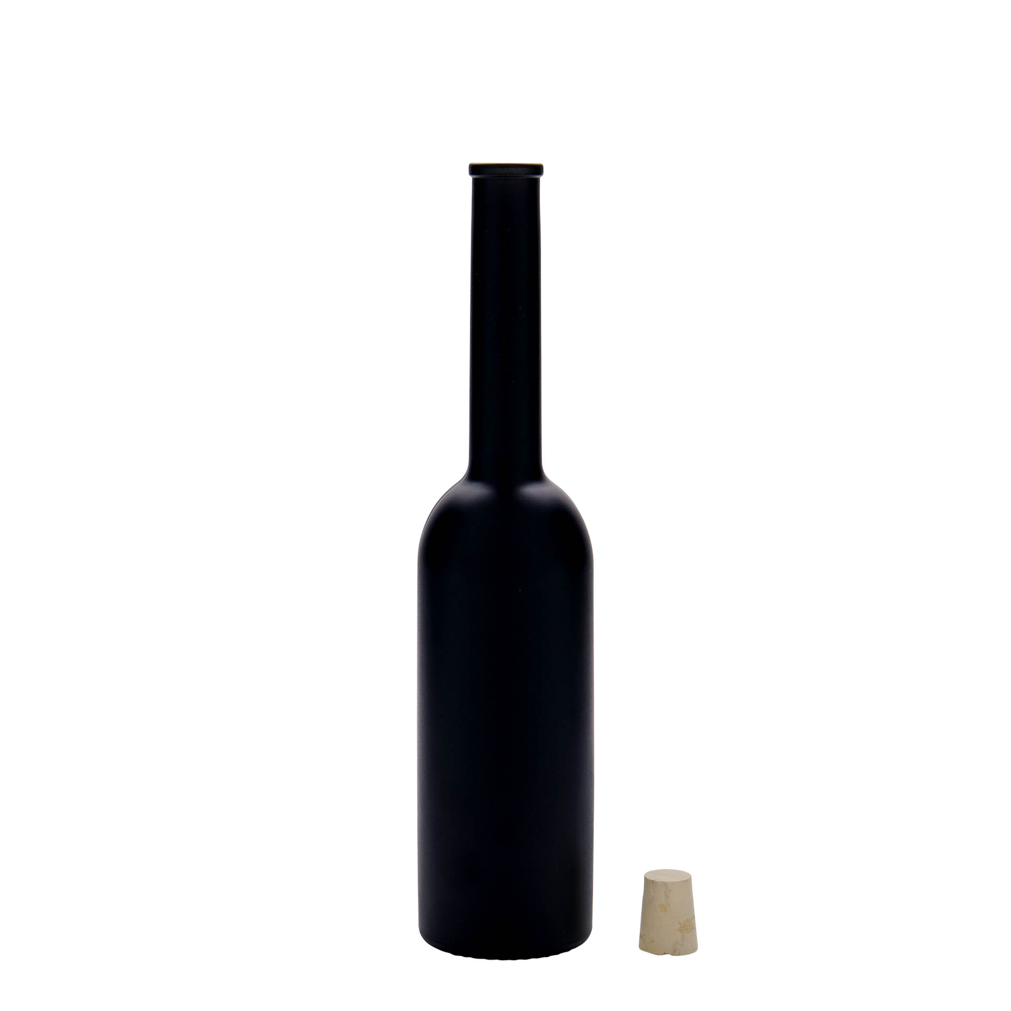 200 ml staklena flaša 'Opera', crna, grlo: pluta 200 ml staklena flaša 'Opera', crna, grlo: pluta