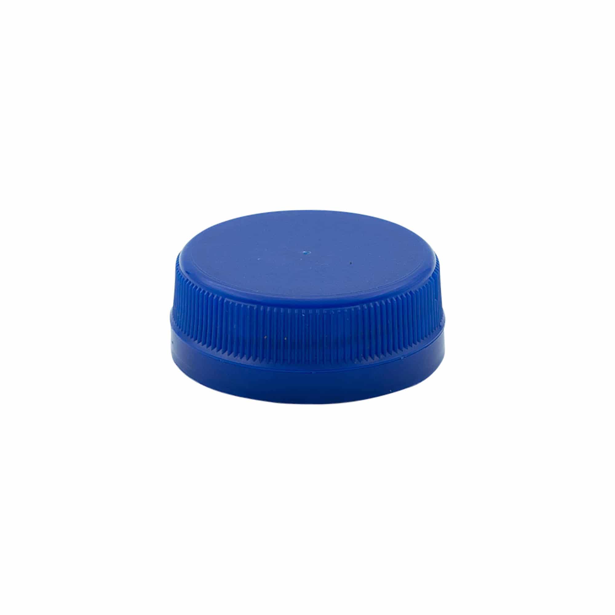 Zatvarač sa navojem, dvosmerni navoj, PE plastika, plava, za otvor: PET 38 mm