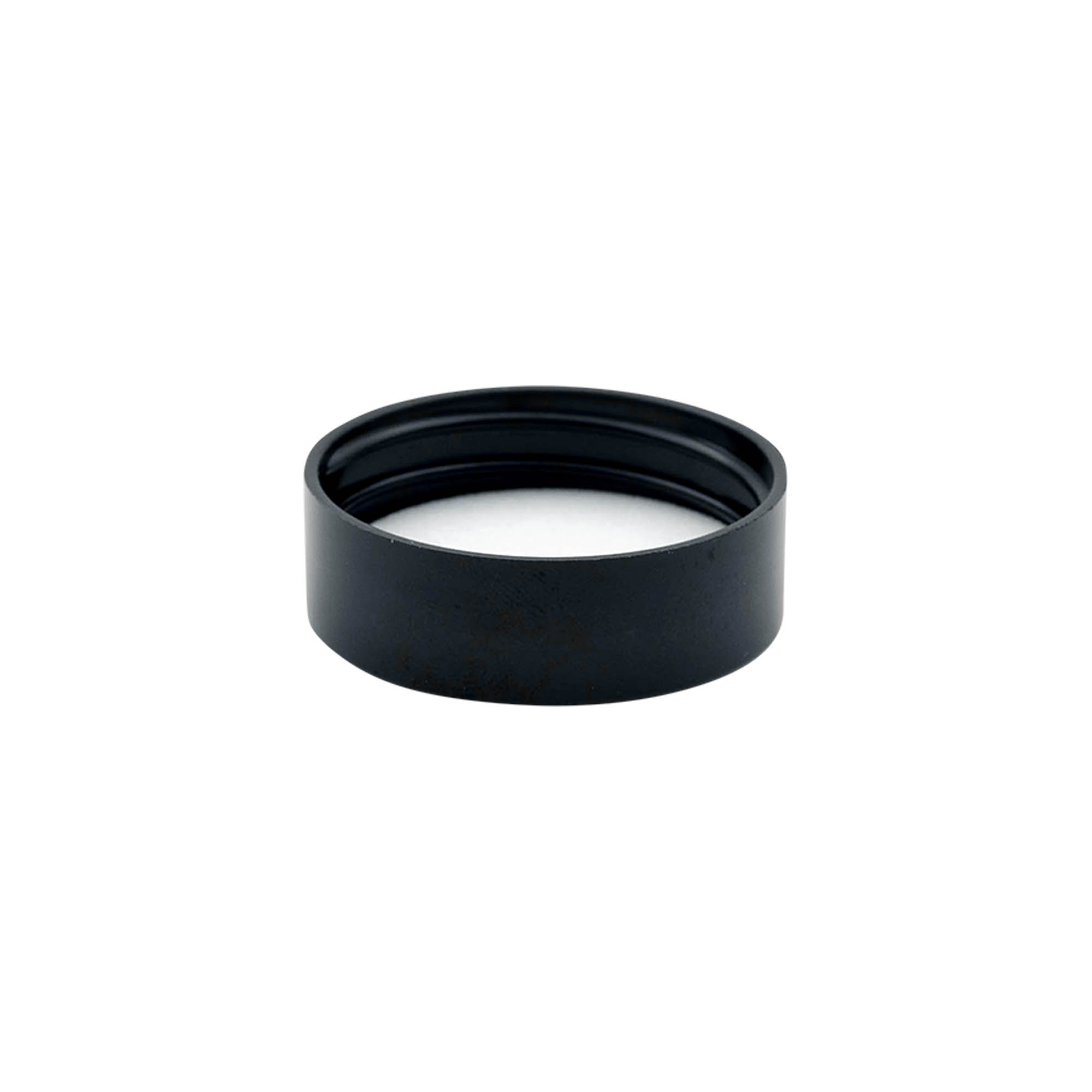 Zatvarač sa navojem za 30 ml 'Brown Line', HPM-plastika, crni