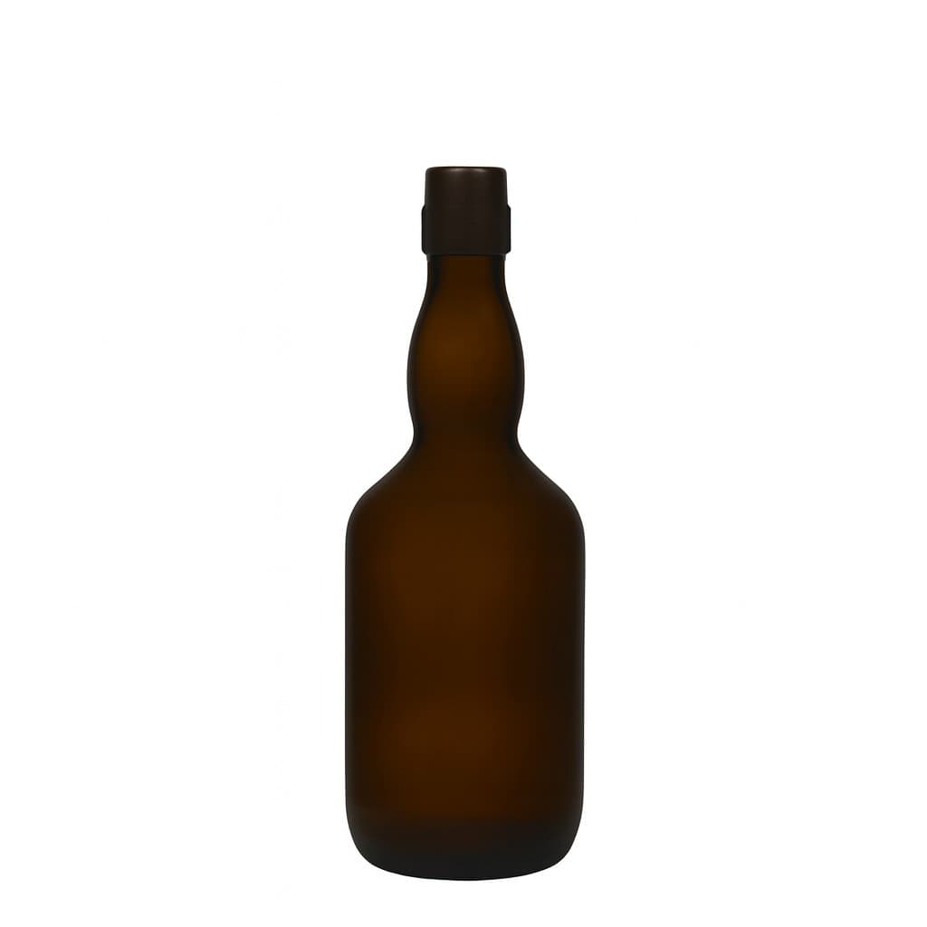 500 ml flaša za pivo sa grlom, staklo, antikno zeleno, otvor: zatvarač sa kopčom