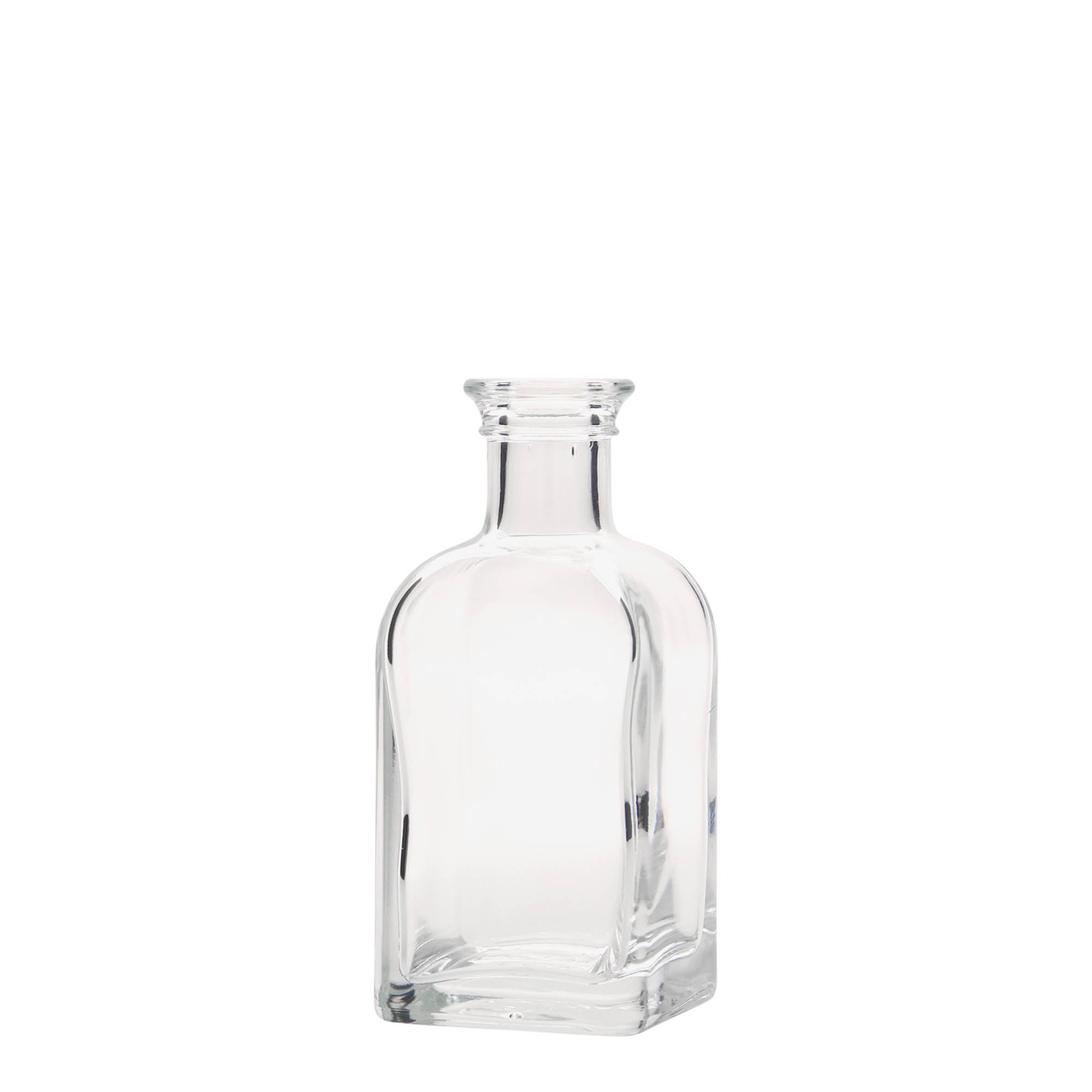 100 ml staklena flaša Apotheker Carré, kvadratna, otvor: pluta