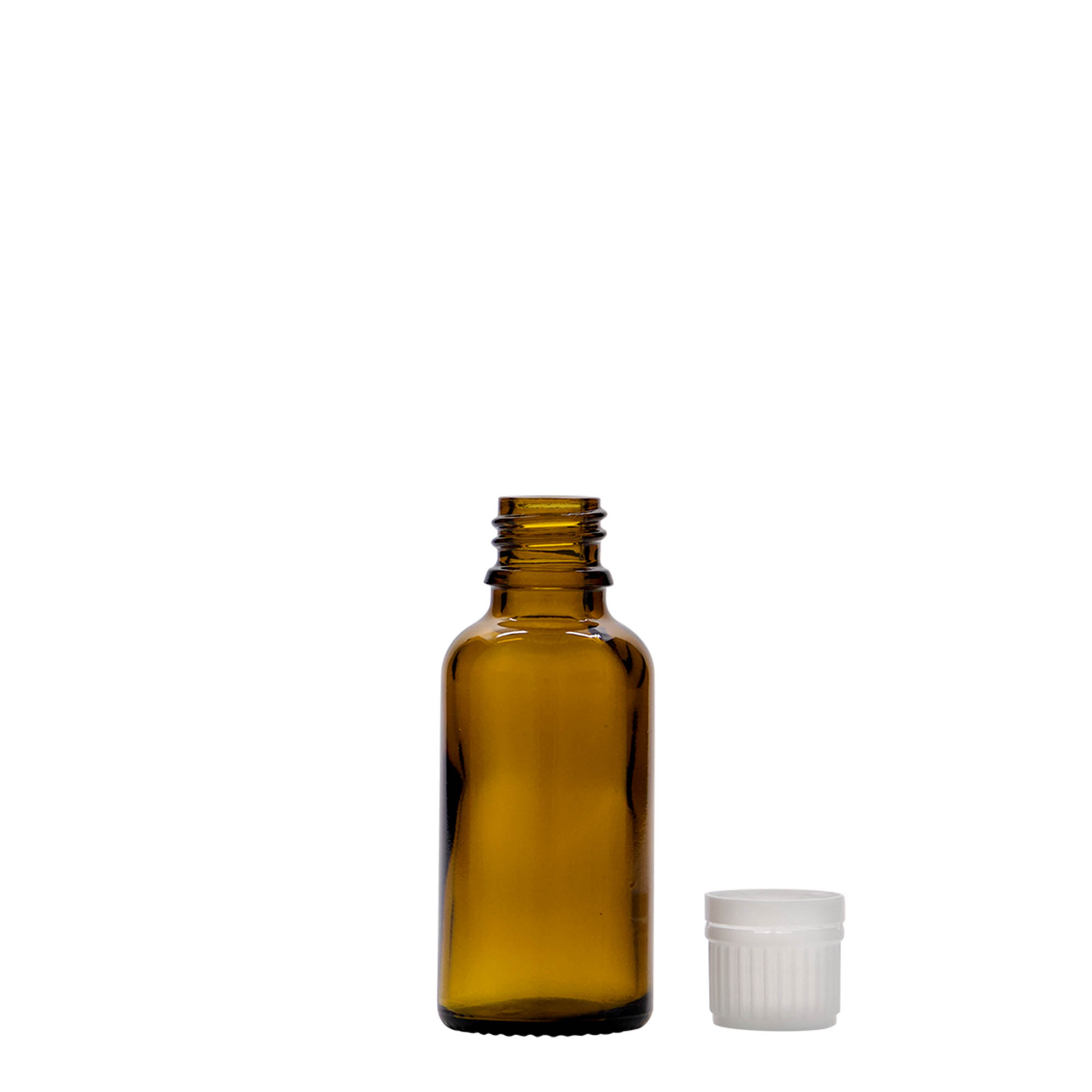 30 ml medicinska bočica, staklo, braon, grlo: DIN 18