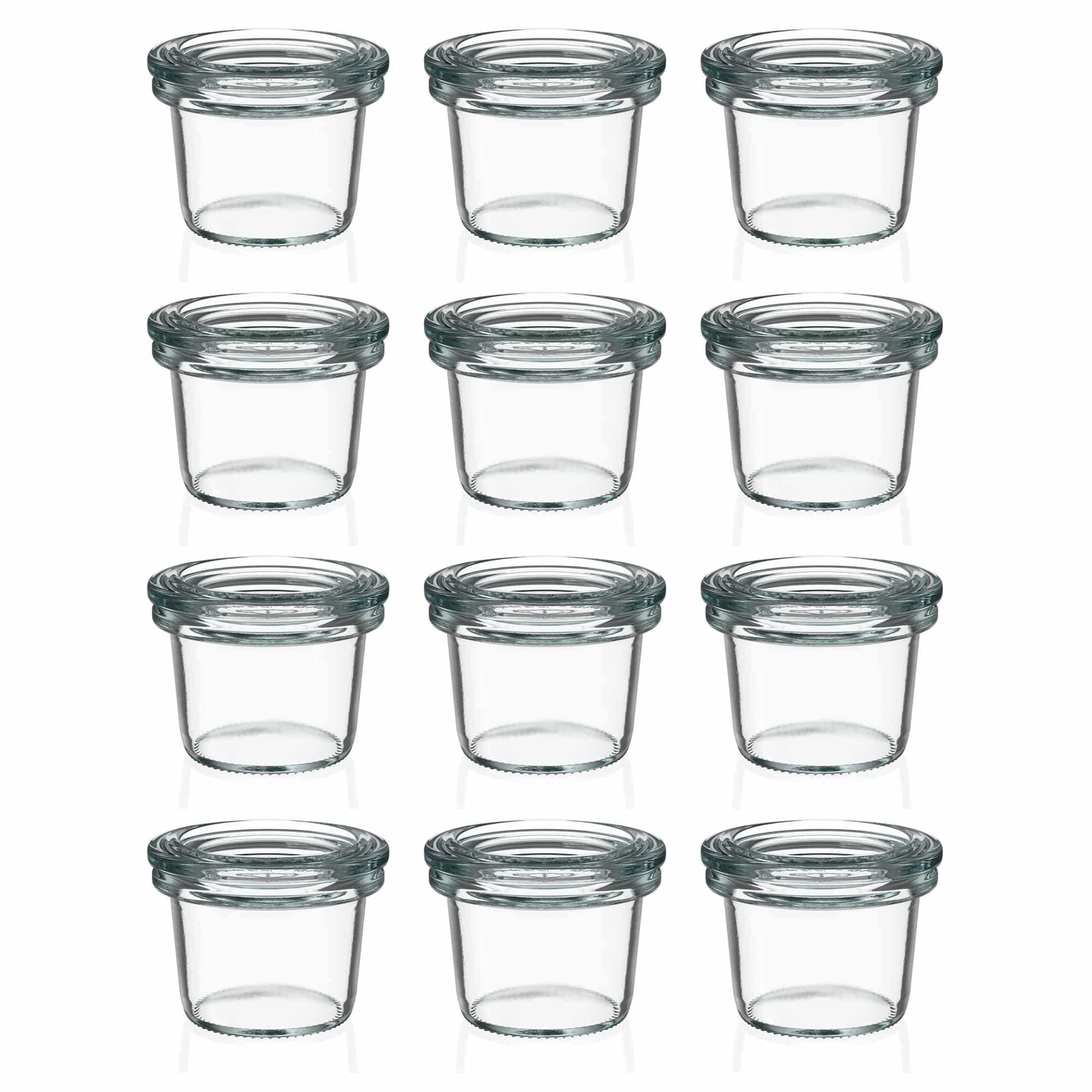 12x 35 ml WECK staklena tegle sa širokim otvorom sa staklenim poklopcem RR 40