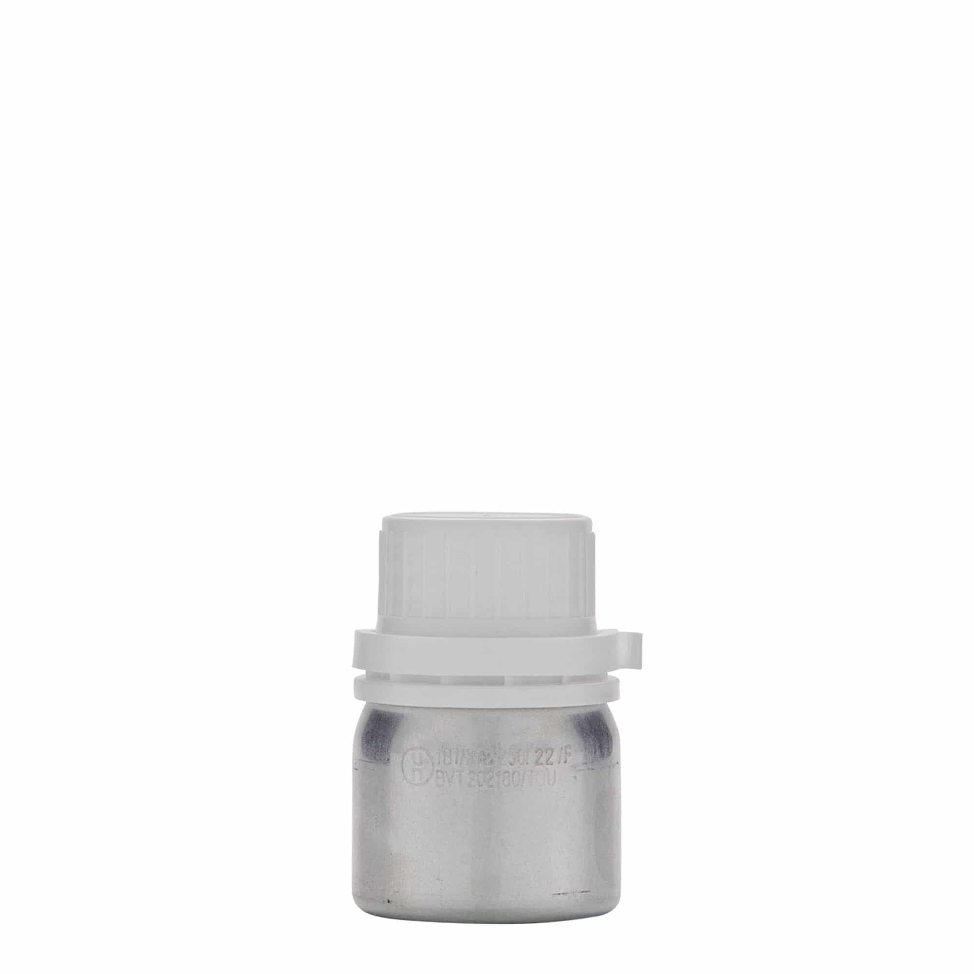 50 ml aluminijumska flaša, metal, srebrna, otvor: DIN 32