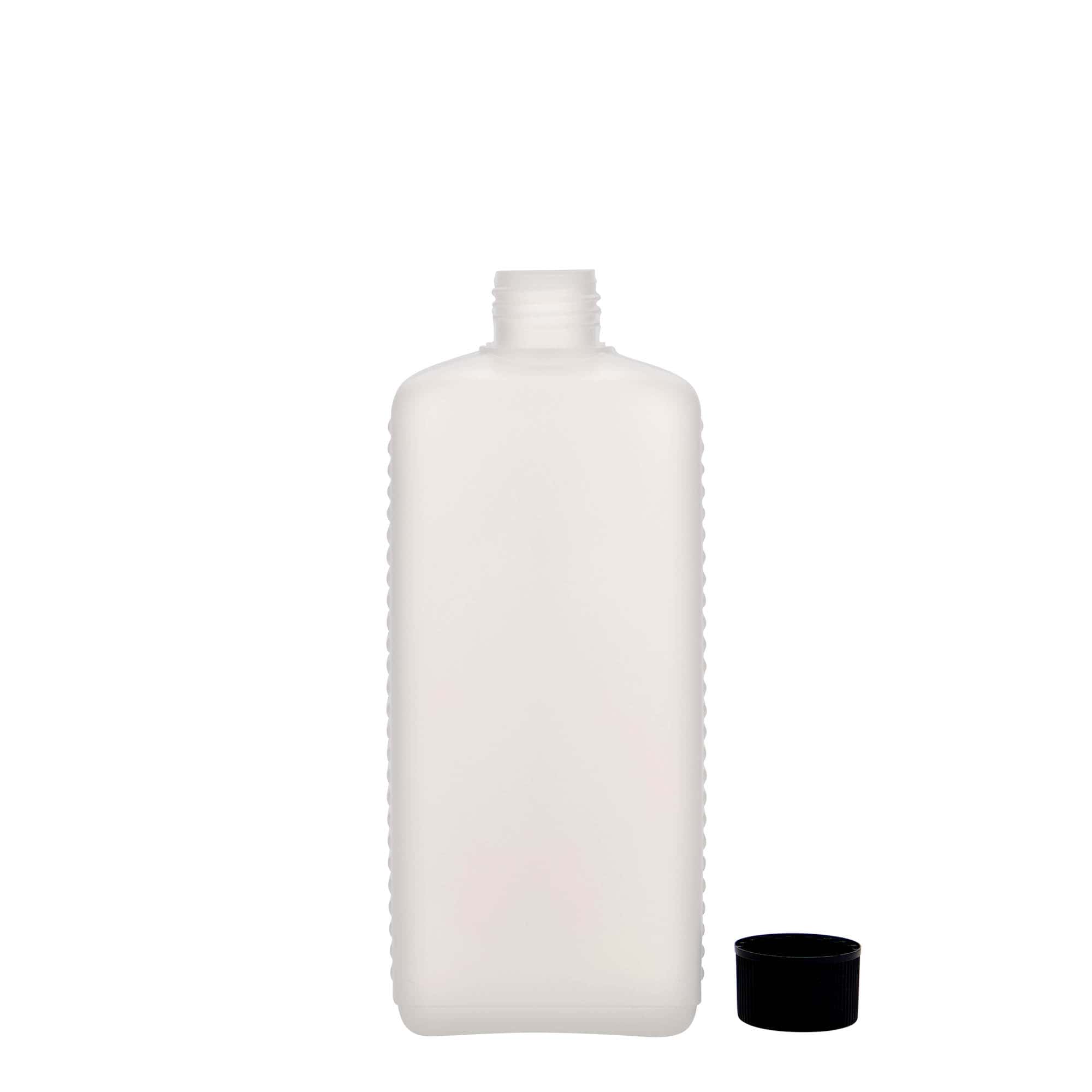 500 ml kanister flaša, pravougaona, HDPE plastika, prirodna, otvor: DIN 25 EPE