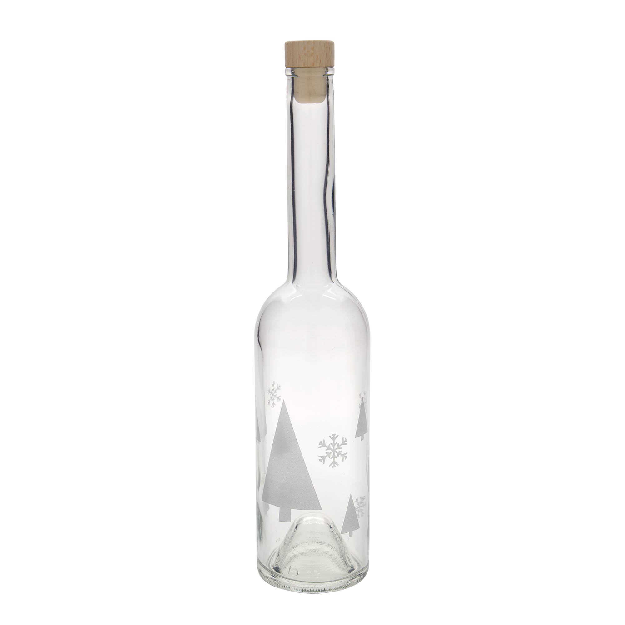 500 ml staklena flaša 'Opera', motiv: pahuljice, grlo: čep 500 ml staklena flaša 'Opera', motiv: pahuljice, grlo: čep