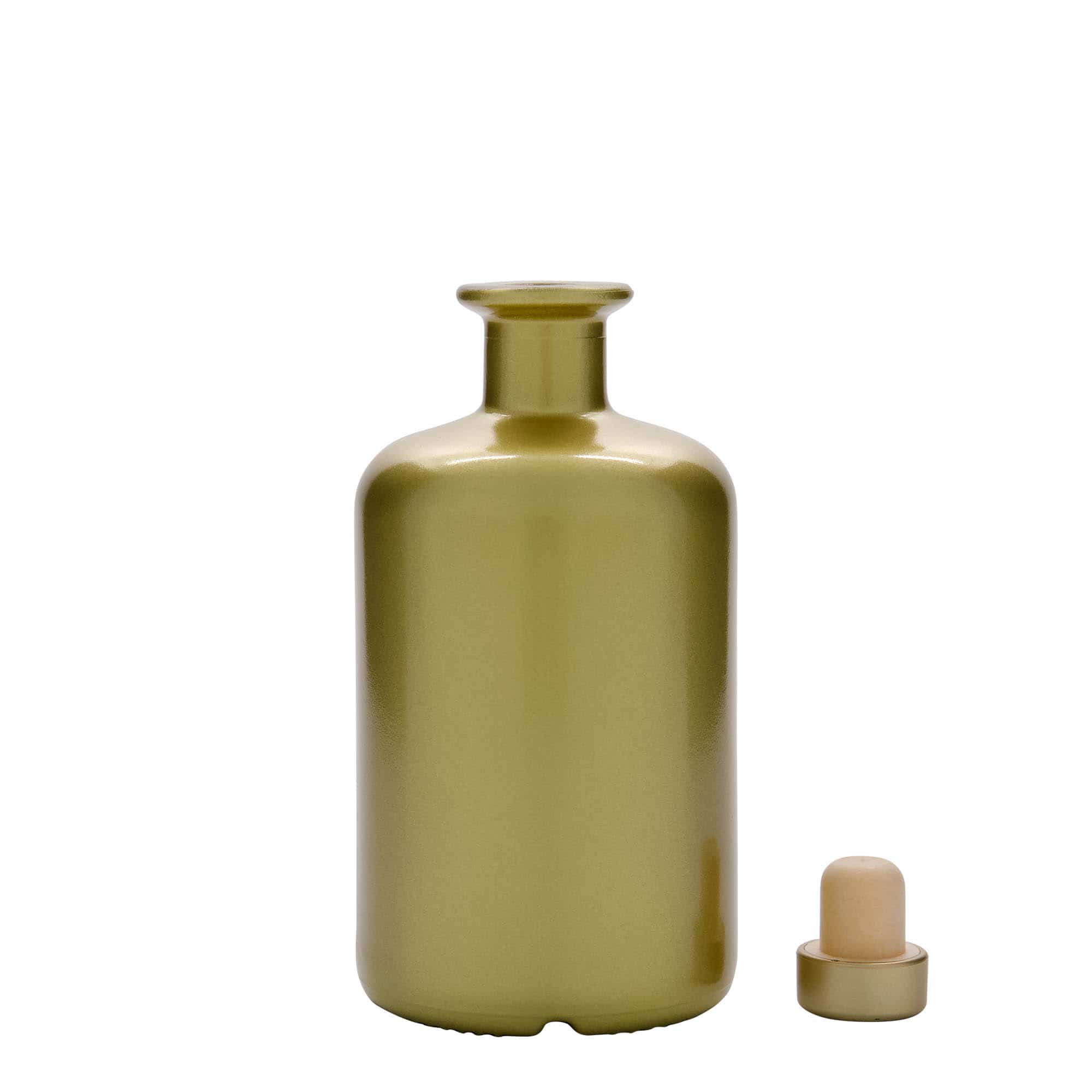 500 ml staklena boca apotekarska, zlatna, otvor: pluta