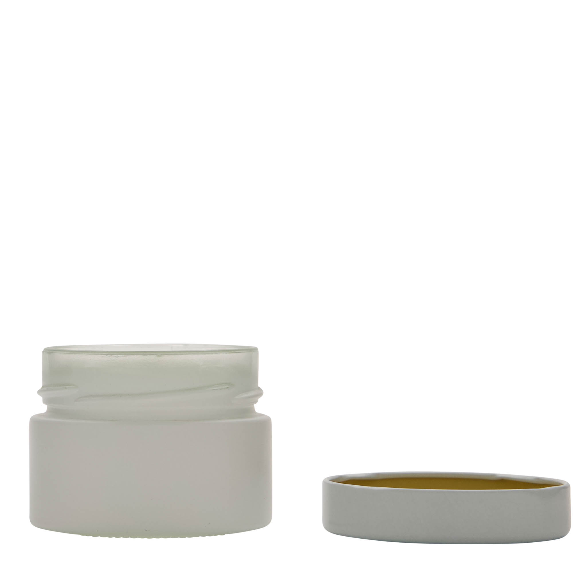 130 ml okrugla tegla 'Aurora', bela, otvor: Deep-Twist-Off (DTO 66)