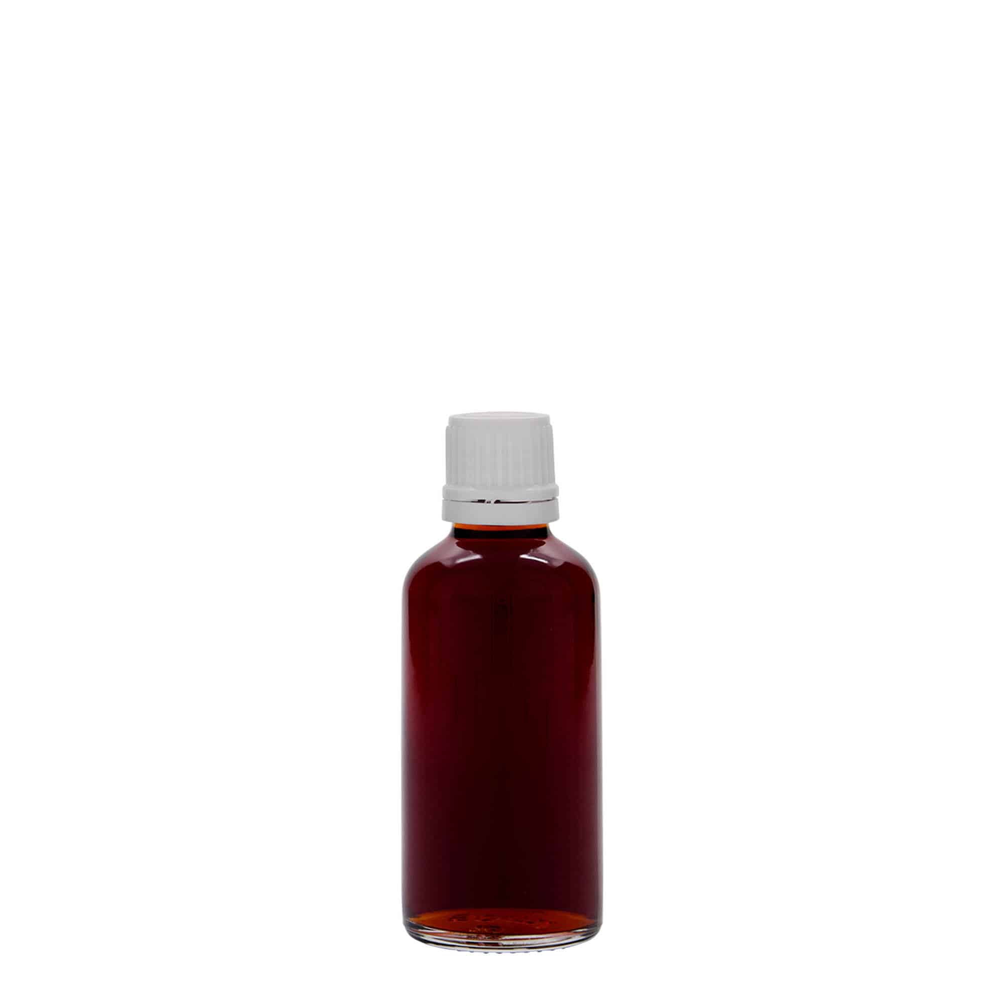 Medicinska boca od 50 ml, staklo, otvor: DIN 18