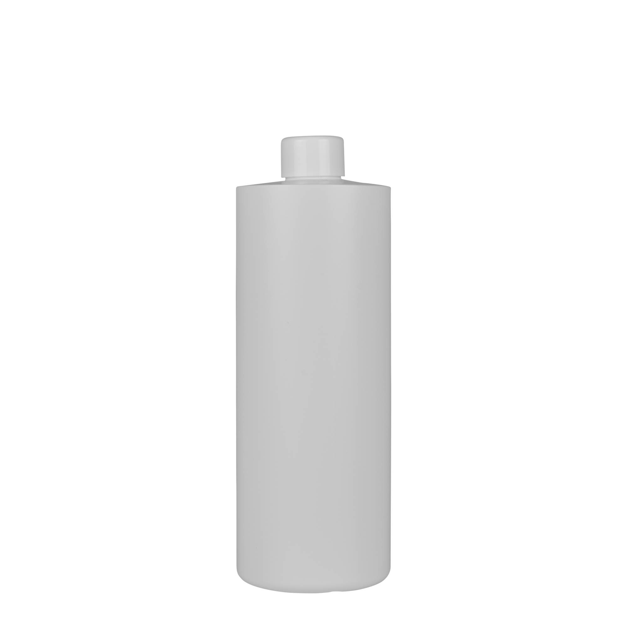500 ml plastična boca 'Pipe', zelena HDPE, bela, grlo: 24/410
