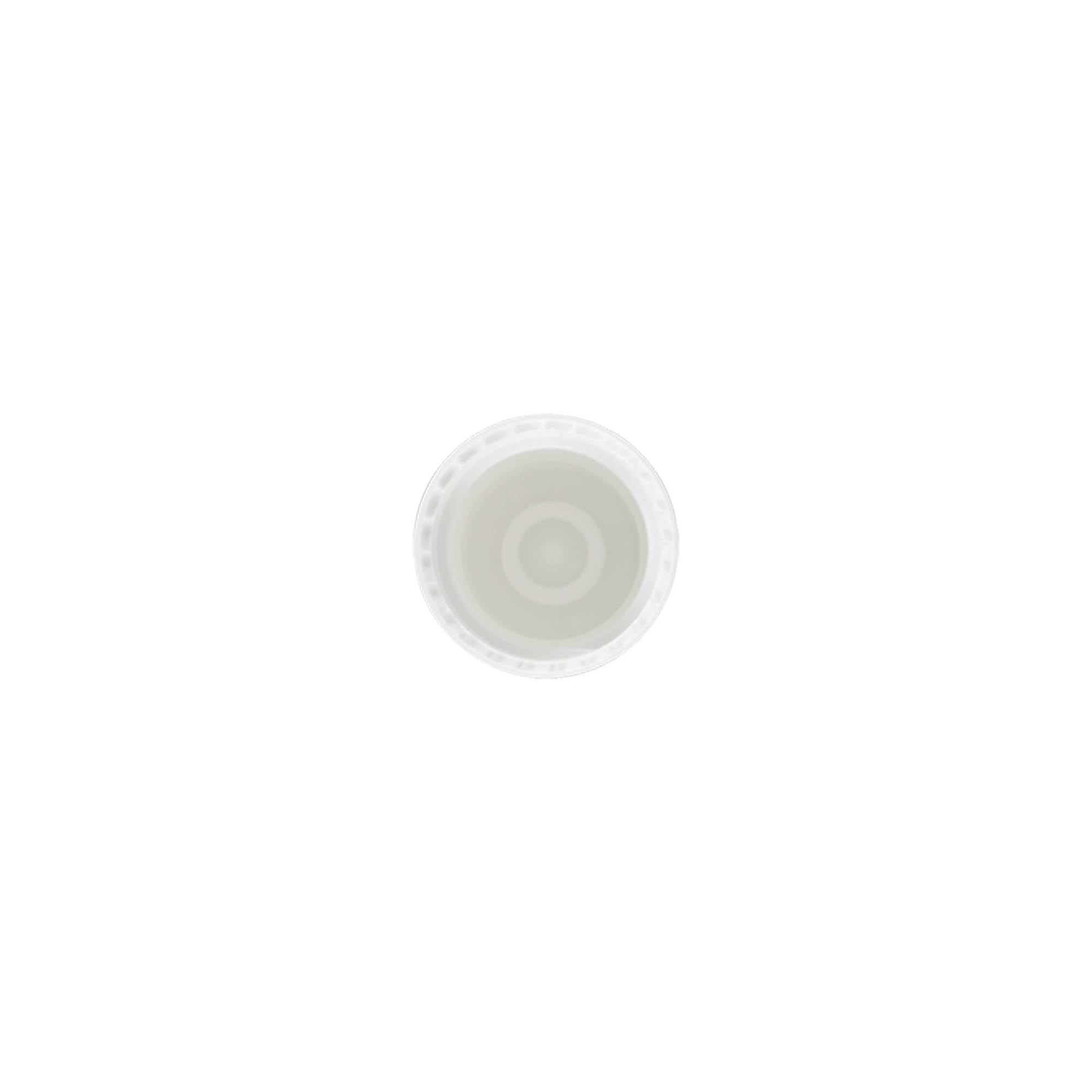 Čep za 10 ml roll-on flašicu, PP plastika, beo, za otvor: navojni zatvarač Čep za 10 ml roll-on flašicu, PP plastika, beo, za otvor: navojni zatvarač