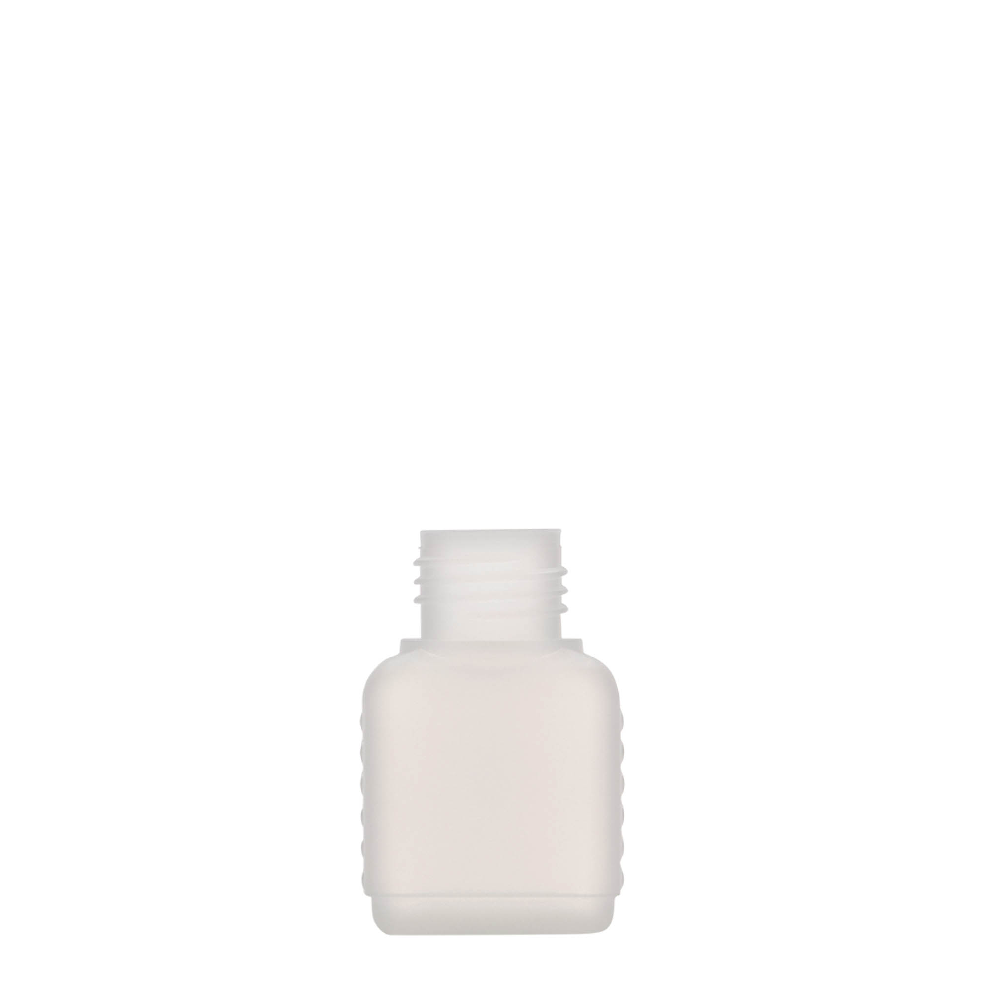 Kanister boca od 50 ml, pravougaona, HDPE plastika, natur, otvor: DIN 25 Kanister boca od 50 ml, pravougaona, HDPE plastika, natur, otvor: DIN 25
