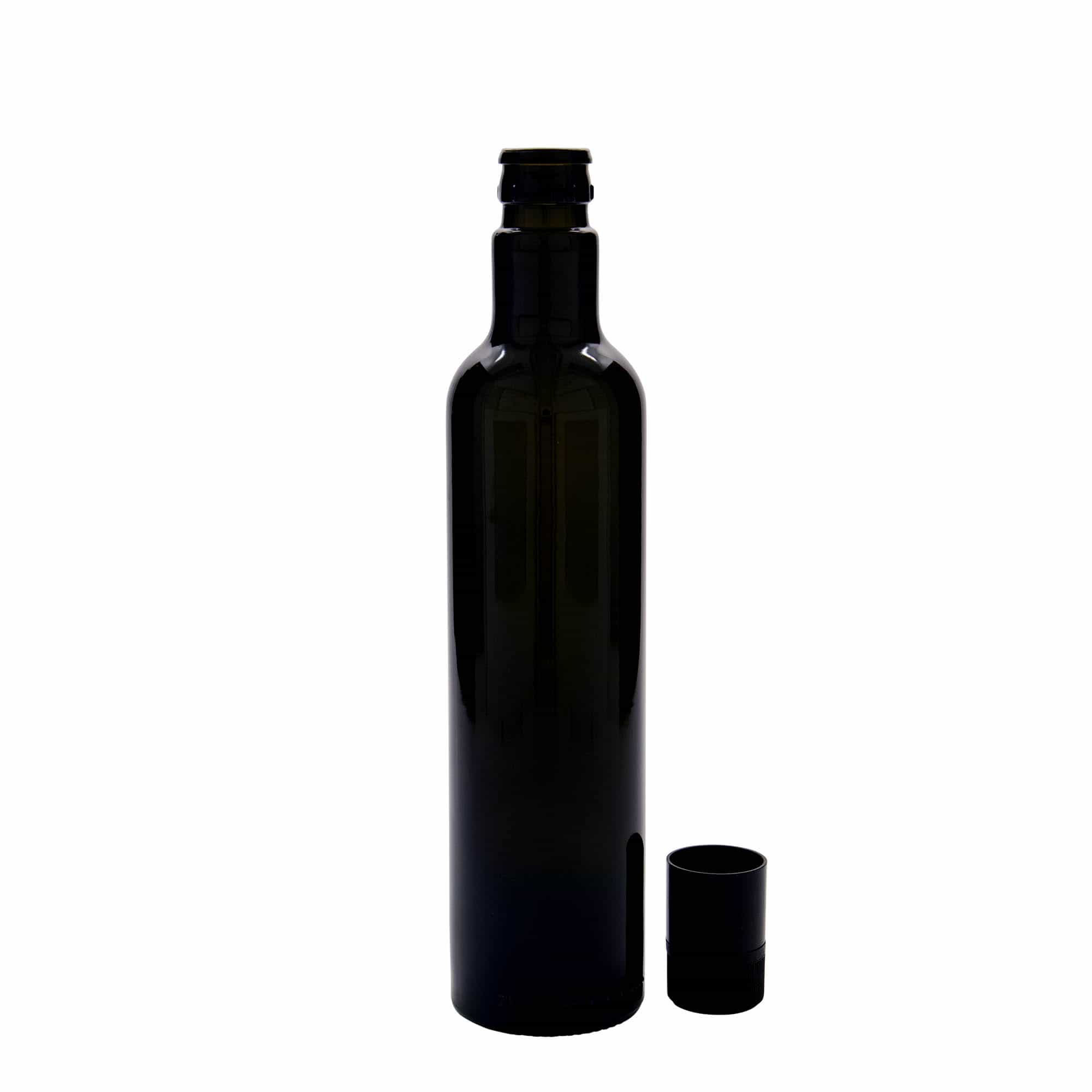 Boca za sirće/ulje od 500 ml 'Willy New', staklo, antik zelena, otvor: DOP