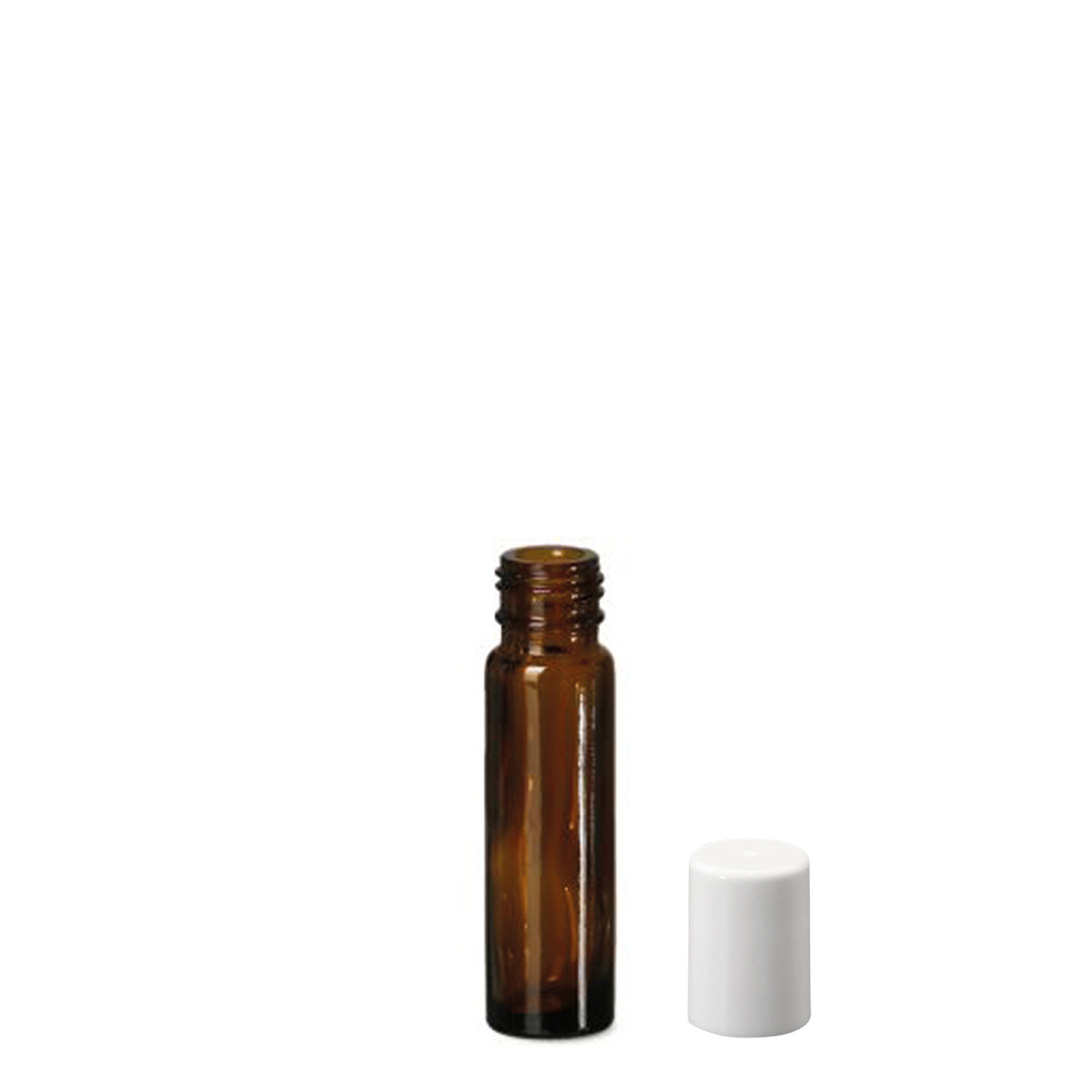 10 ml roll-on flašica, staklena, braon, otvor: zatvarač na navoj