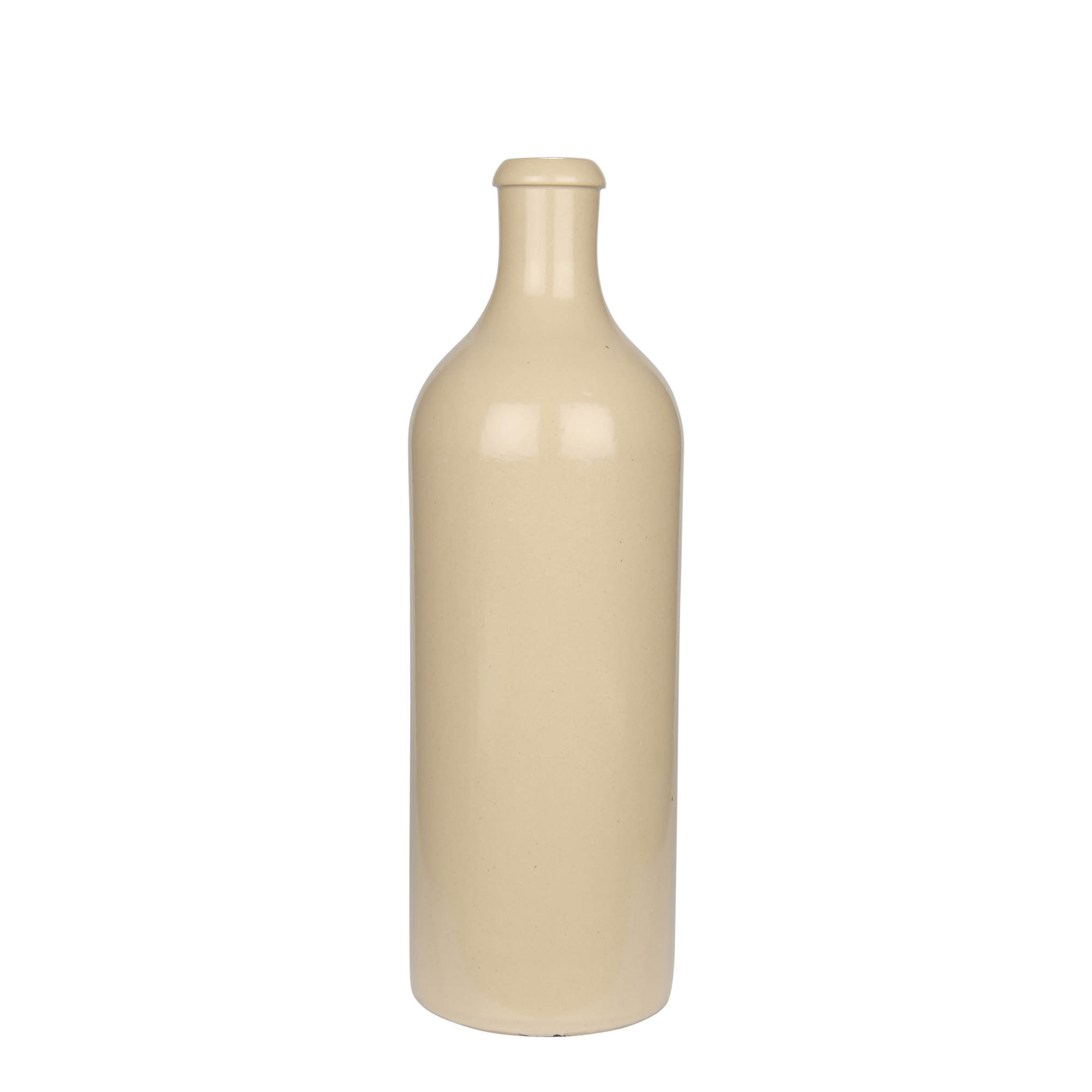 750 ml glineni vrč, kamenina, bež, otvor: plutani čep