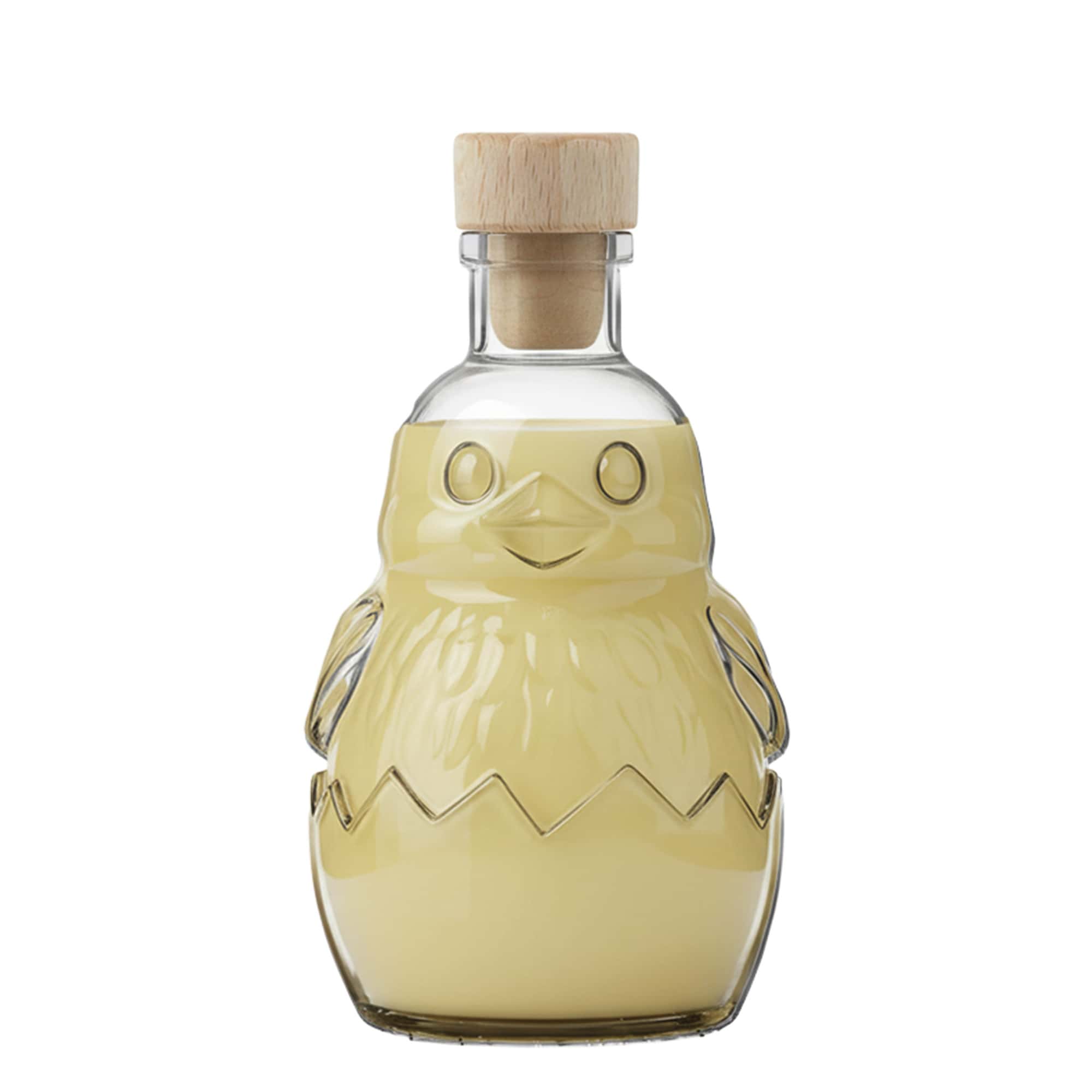 200 ml staklena flaša 'Pilić', grlo: plutа