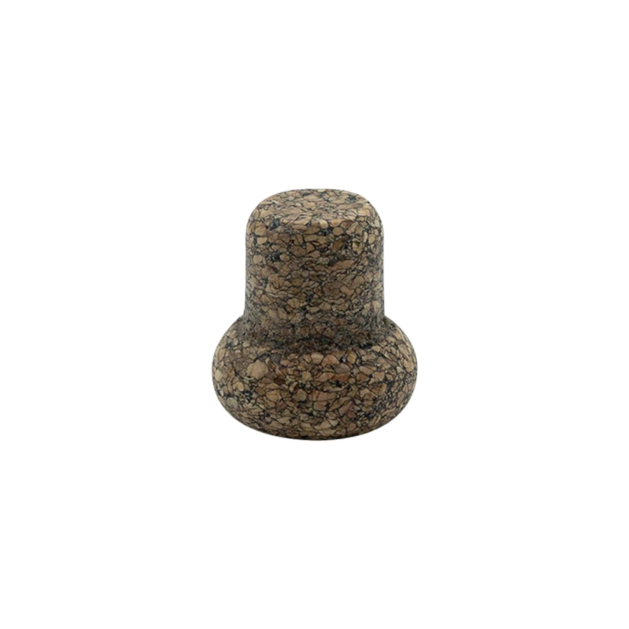 Čep sa glavom od 'Barrel' 22,5 mm, Corkcoal, za otvor: Plutani čep