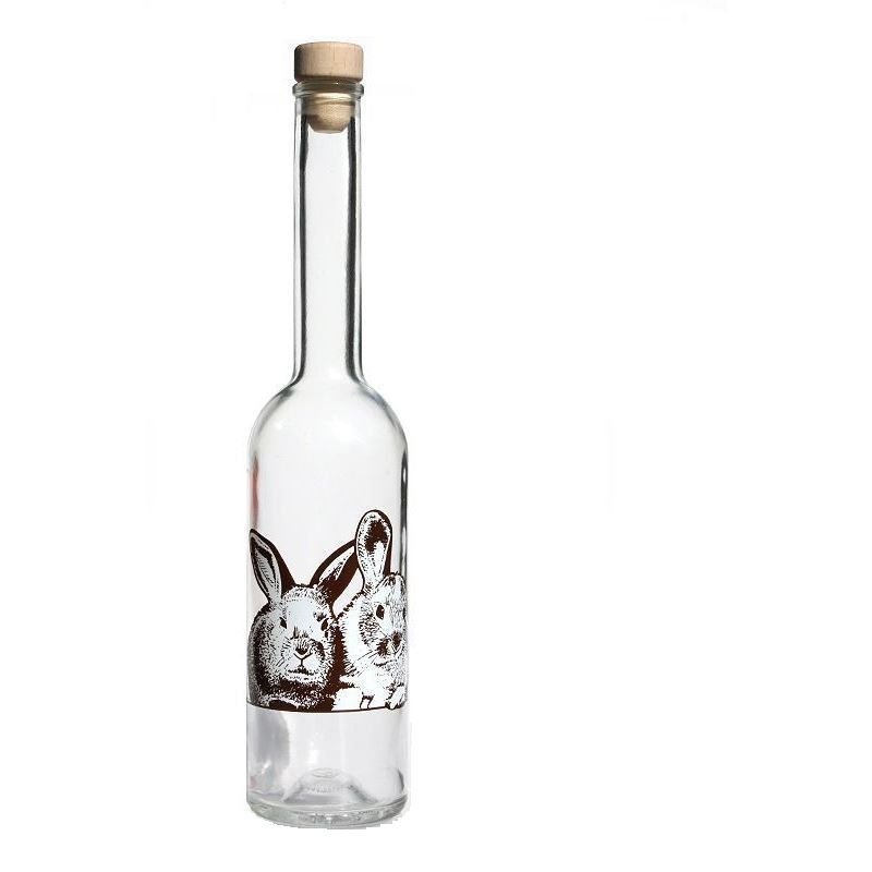 500 ml staklena flaša 'Opera', motiv: Zec, grlo: plutа 500 ml staklena flaša 'Opera', motiv: Zec, grlo: plutа