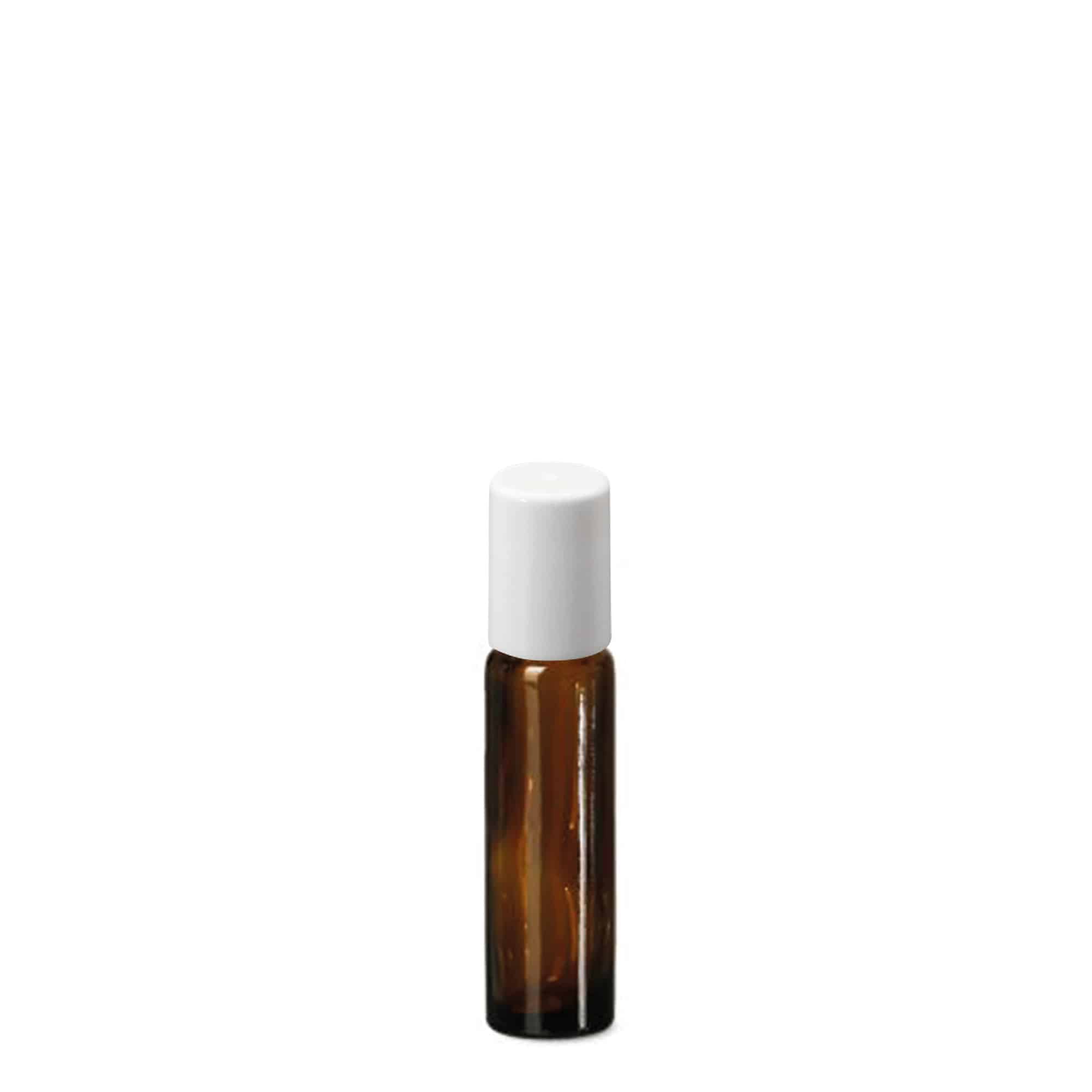 10 ml roll-on flašica, staklena, braon, otvor: zatvarač na navoj