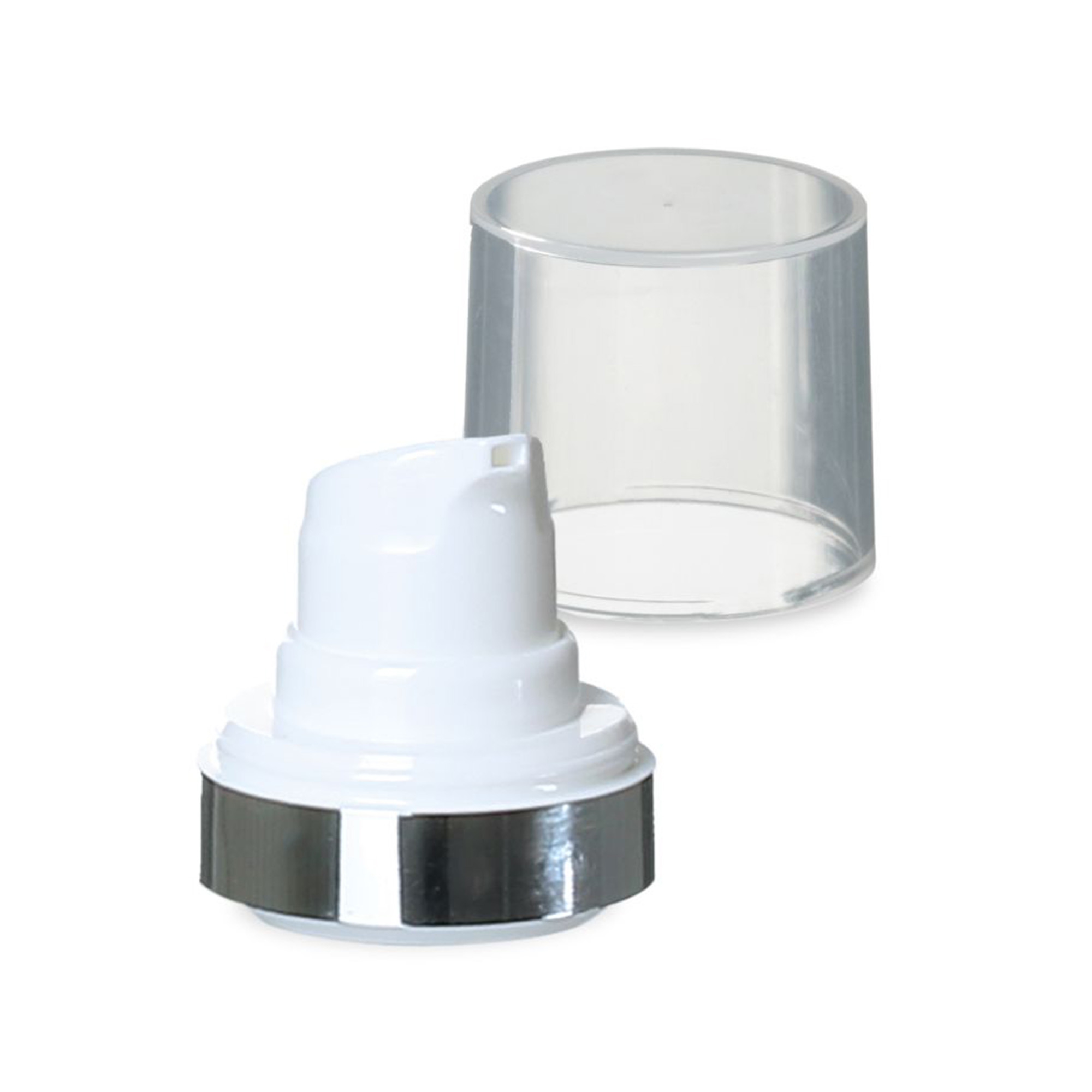 Airless glava Micro srebrni rub + prirodno obojena, sjajna zatka Airless glava Micro srebrni rub + prirodno obojena, sjajna zatka