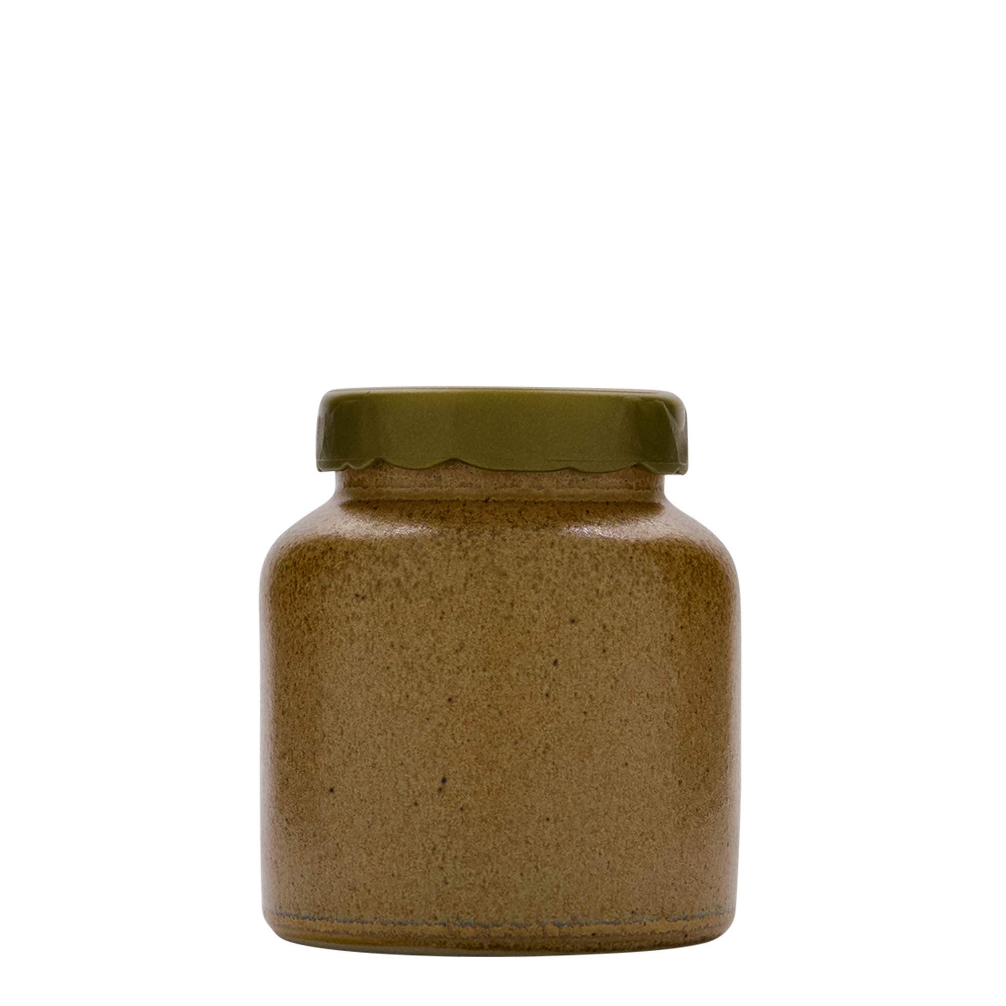 270 ml lonac od kamene keramike, keramika, braon-kristal, usta: poklopac na navrtanje