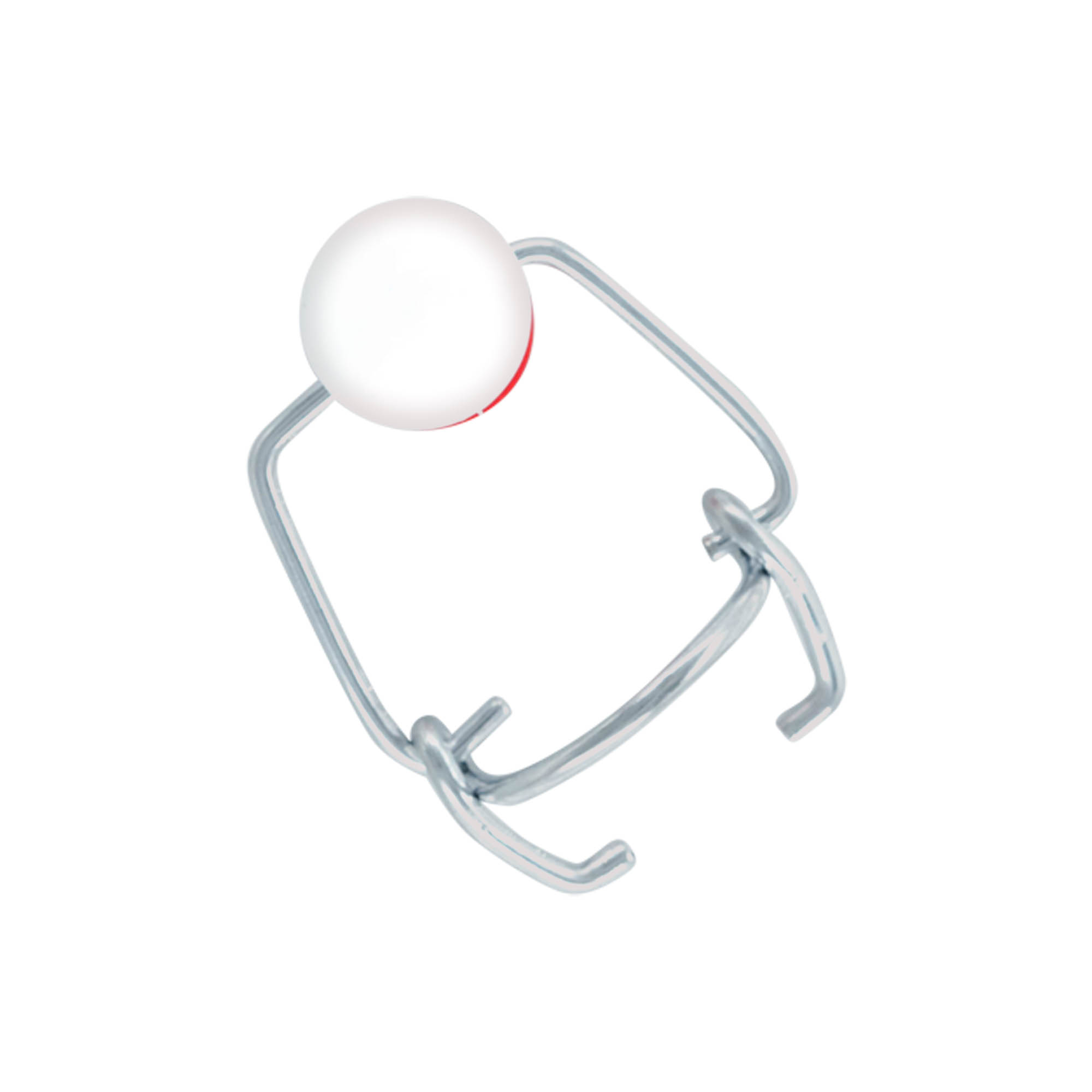 Mini kopča za naočare, plastika, crveno-bela Mini kopča za naočare, plastika, crveno-bela