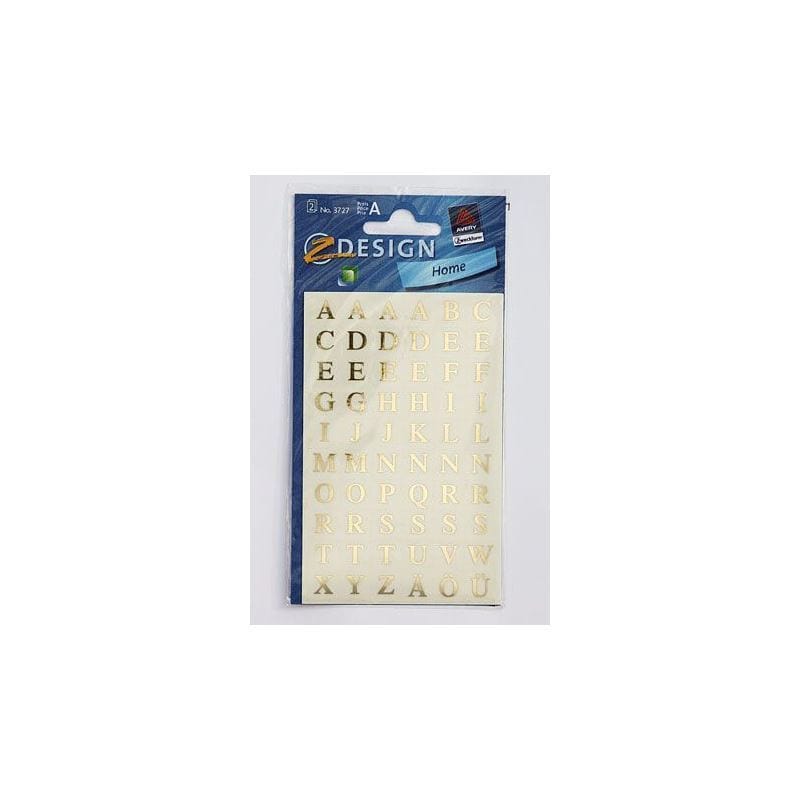 Zweckform nalepnice 'Alfabet', pravougaone, od plastike, zlatne