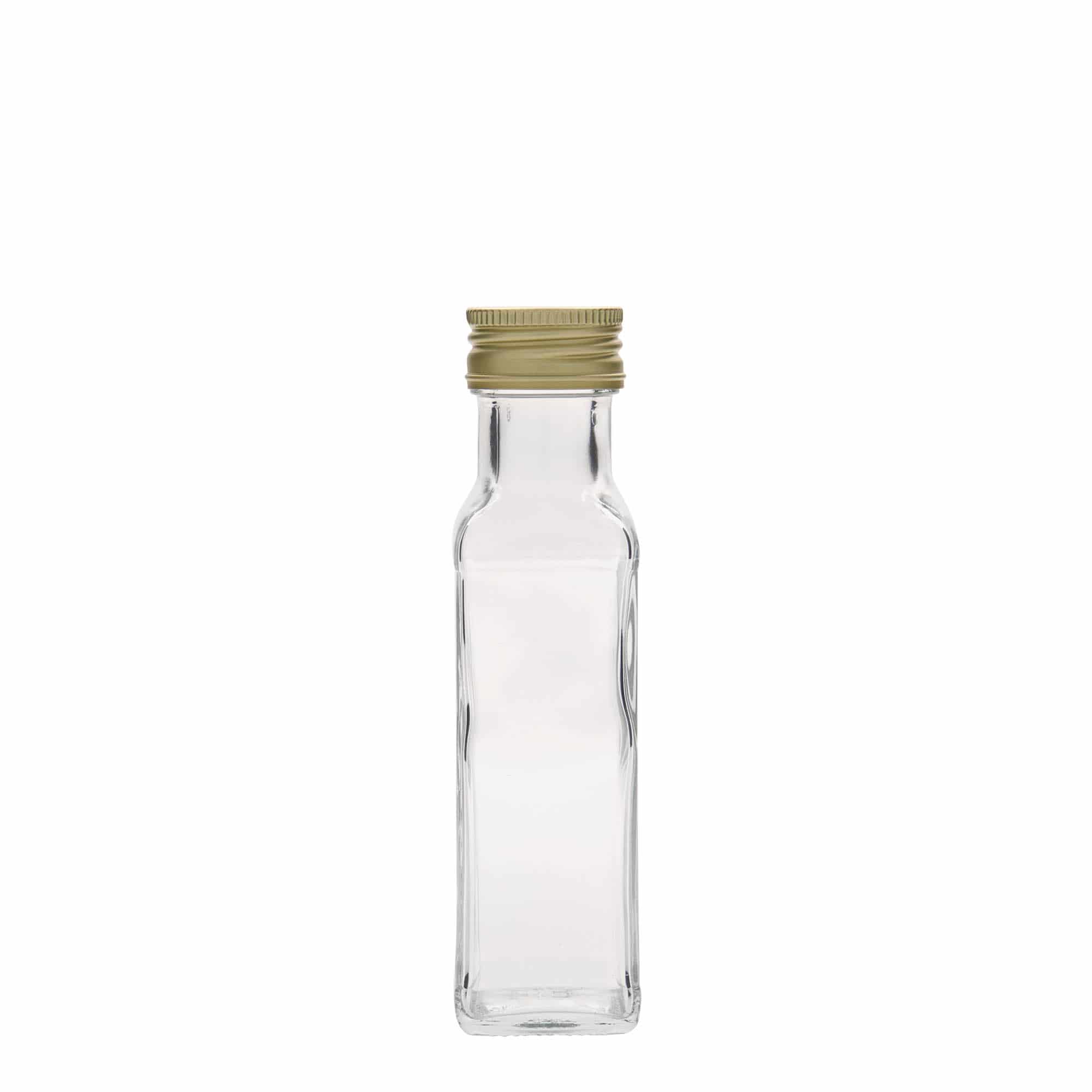 100 ml staklena flaša 'Marasca', kvadratna, grlo: PP 31,5