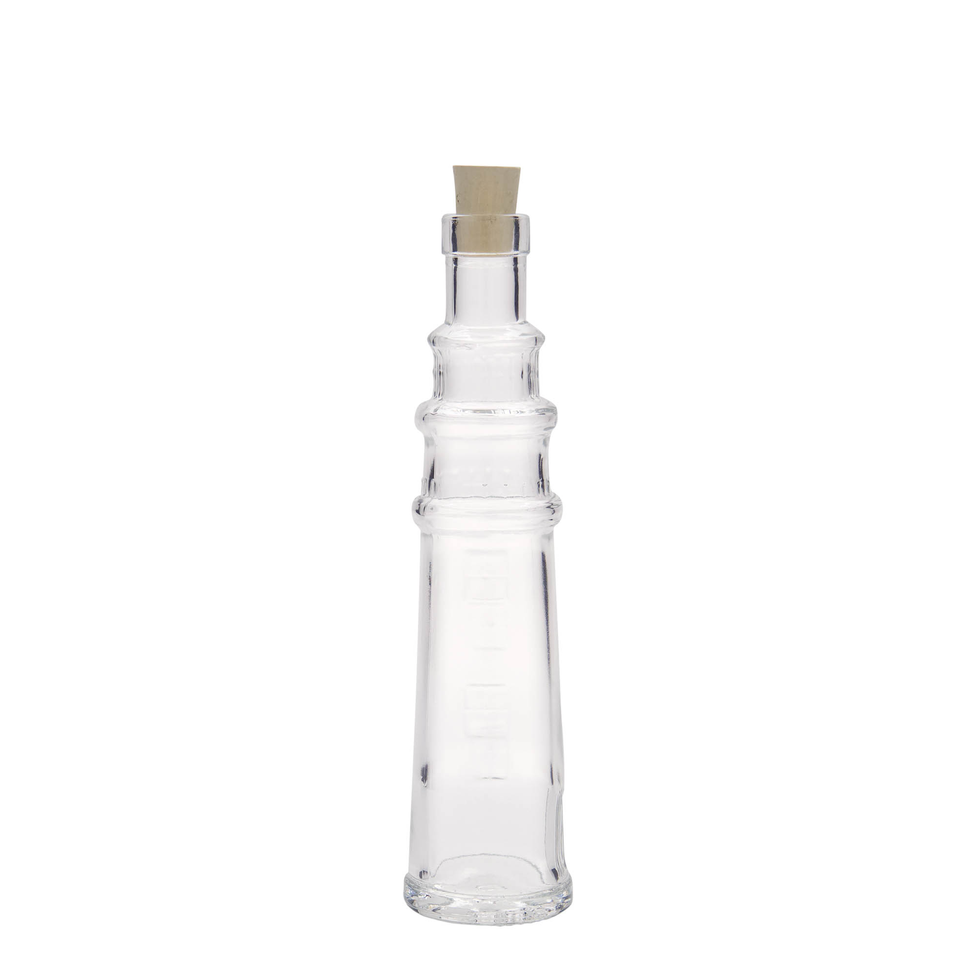 100 ml staklena flaša 'Leuchtturm', otvor: plutani čep