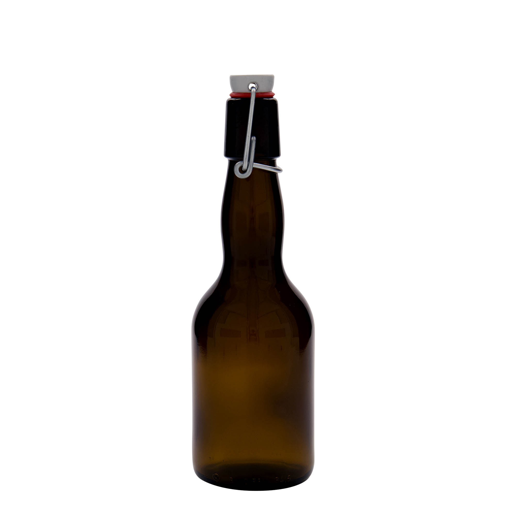 330 ml pivska flaša sa uskim vratom, staklo, braon, otvor: zatvarač sa kopčom