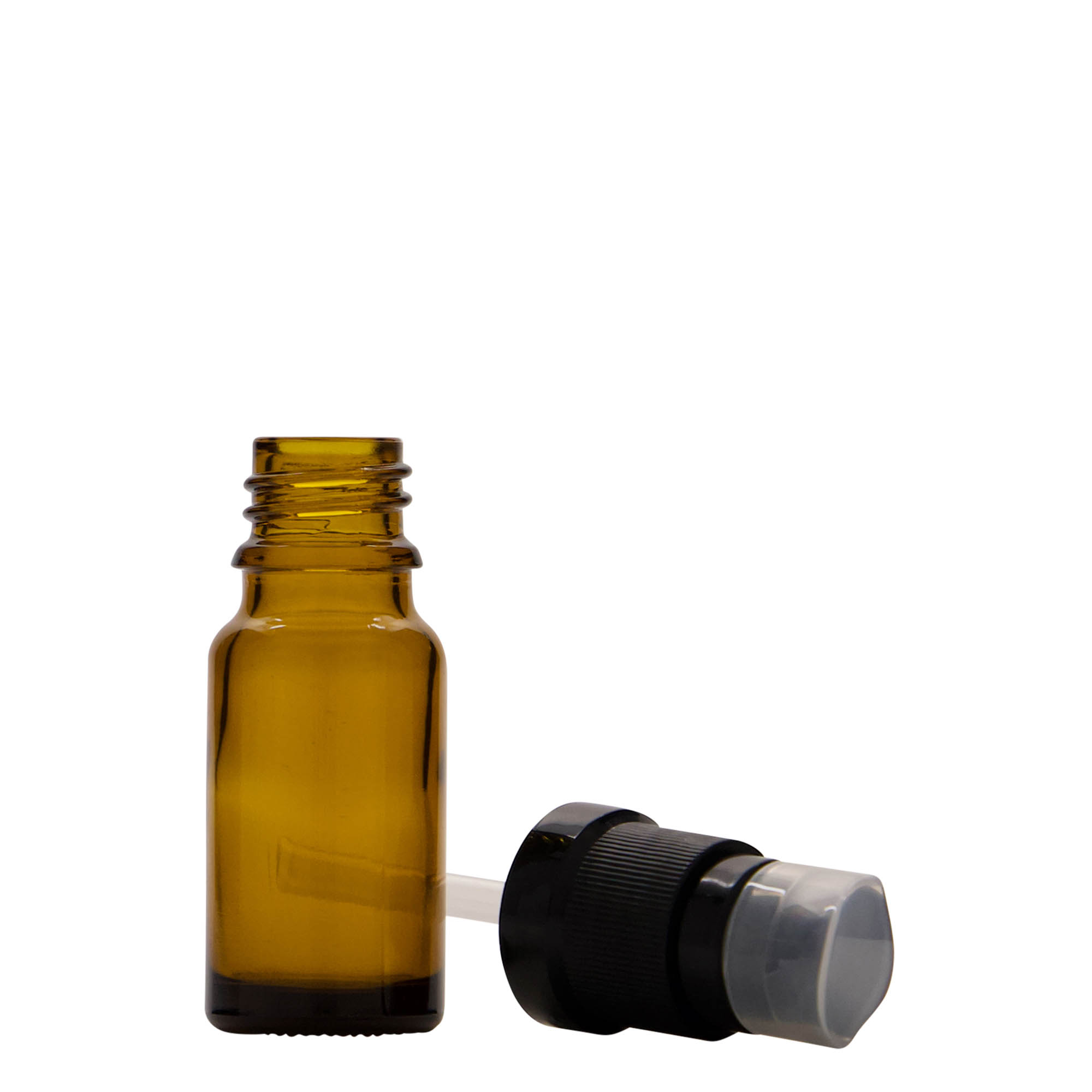 10 ml medicinska bočica sa pumpicom za losion, staklo, braon, grlo: DIN 18 10 ml medicinska bočica sa pumpicom za losion, staklo, braon, grlo: DIN 18