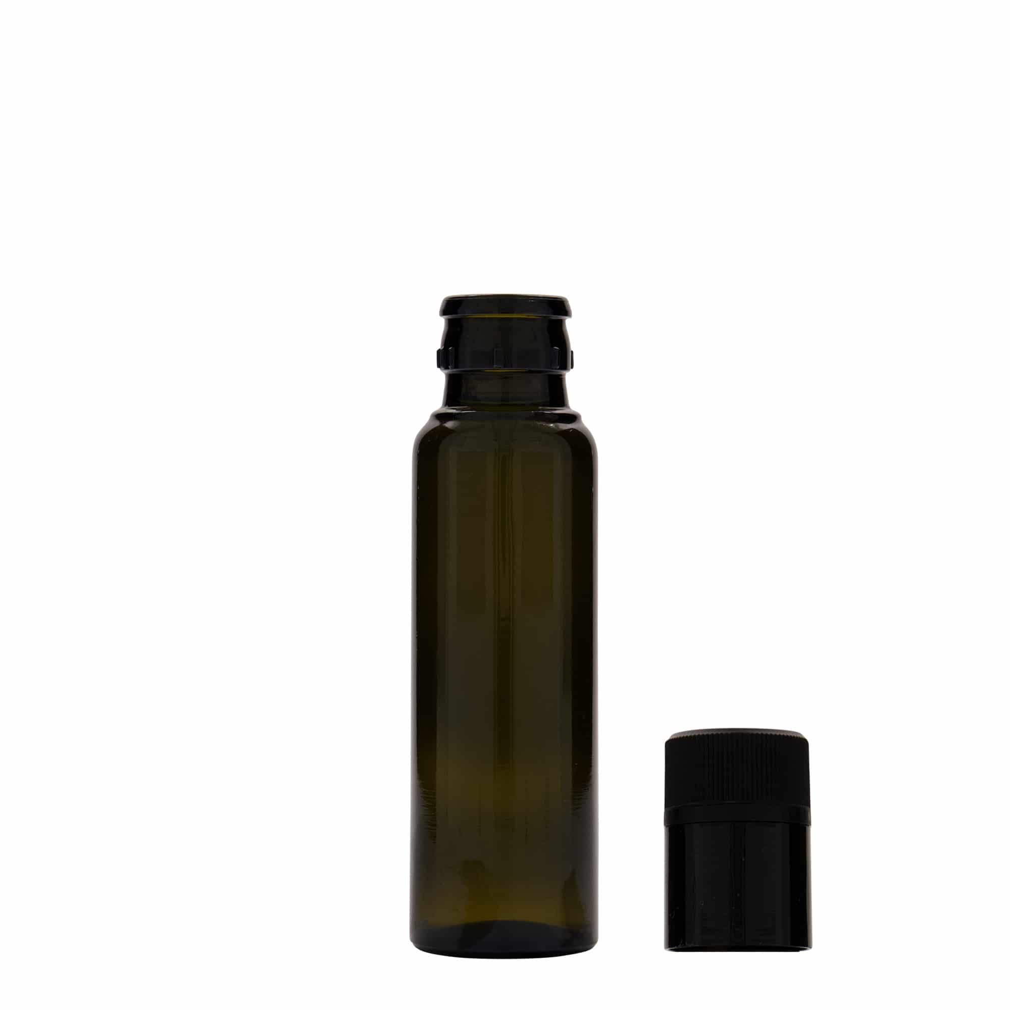 Boca za sirće/ulje od 100 ml 'Willy New', staklo, antik zelena, otvor: DOP