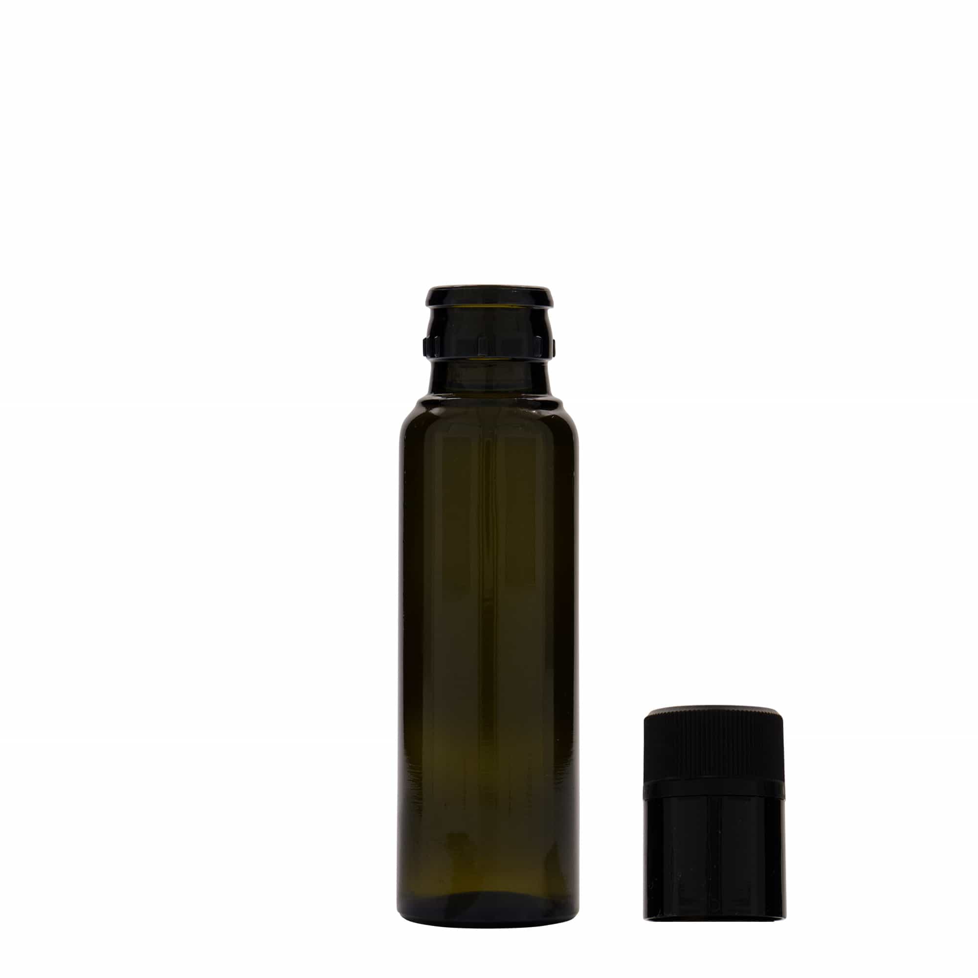 100 ml flašica za sirće/ulje 'Willy New', staklo, antikno zeleno, otvor: DOP 100 ml flašica za sirće/ulje 'Willy New', staklo, antikno zeleno, otvor: DOP