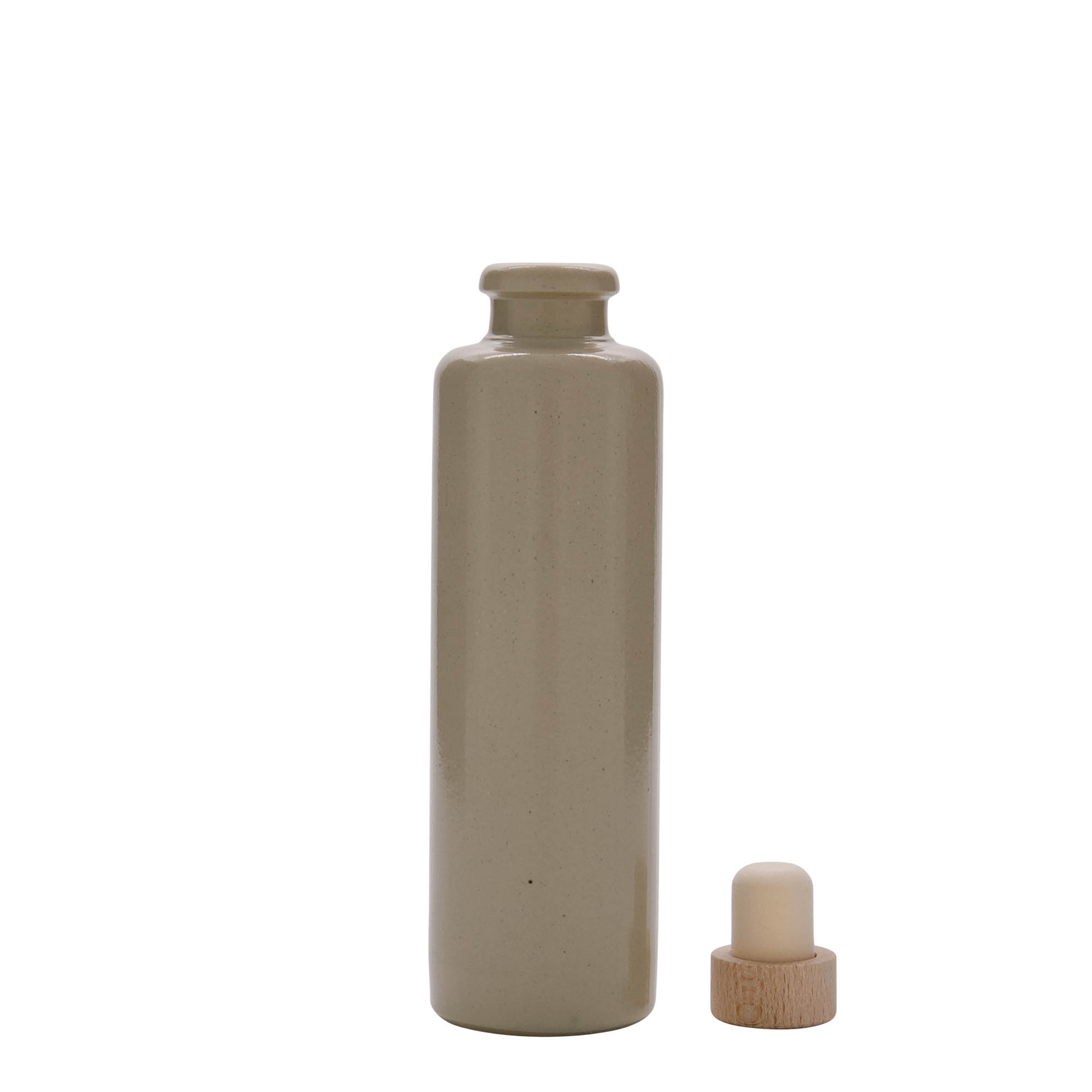 200 ml glineni vrč, kamenina, bež, otvor: pluta