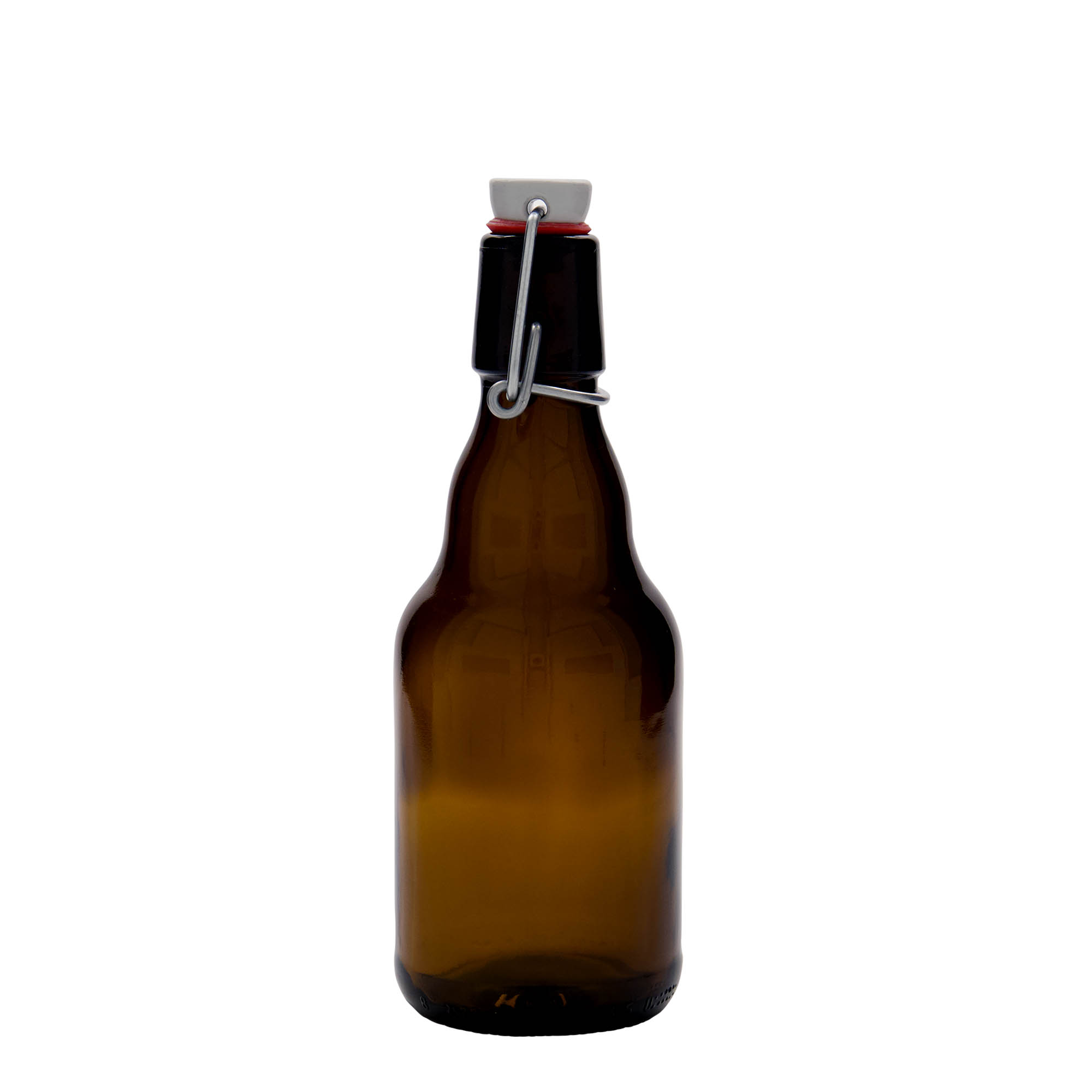 330 ml flaša piva 'Steinie', staklo, braon, otvor: zatvarač sa kopčom 330 ml flaša piva 'Steinie', staklo, braon, otvor: zatvarač sa kopčom
