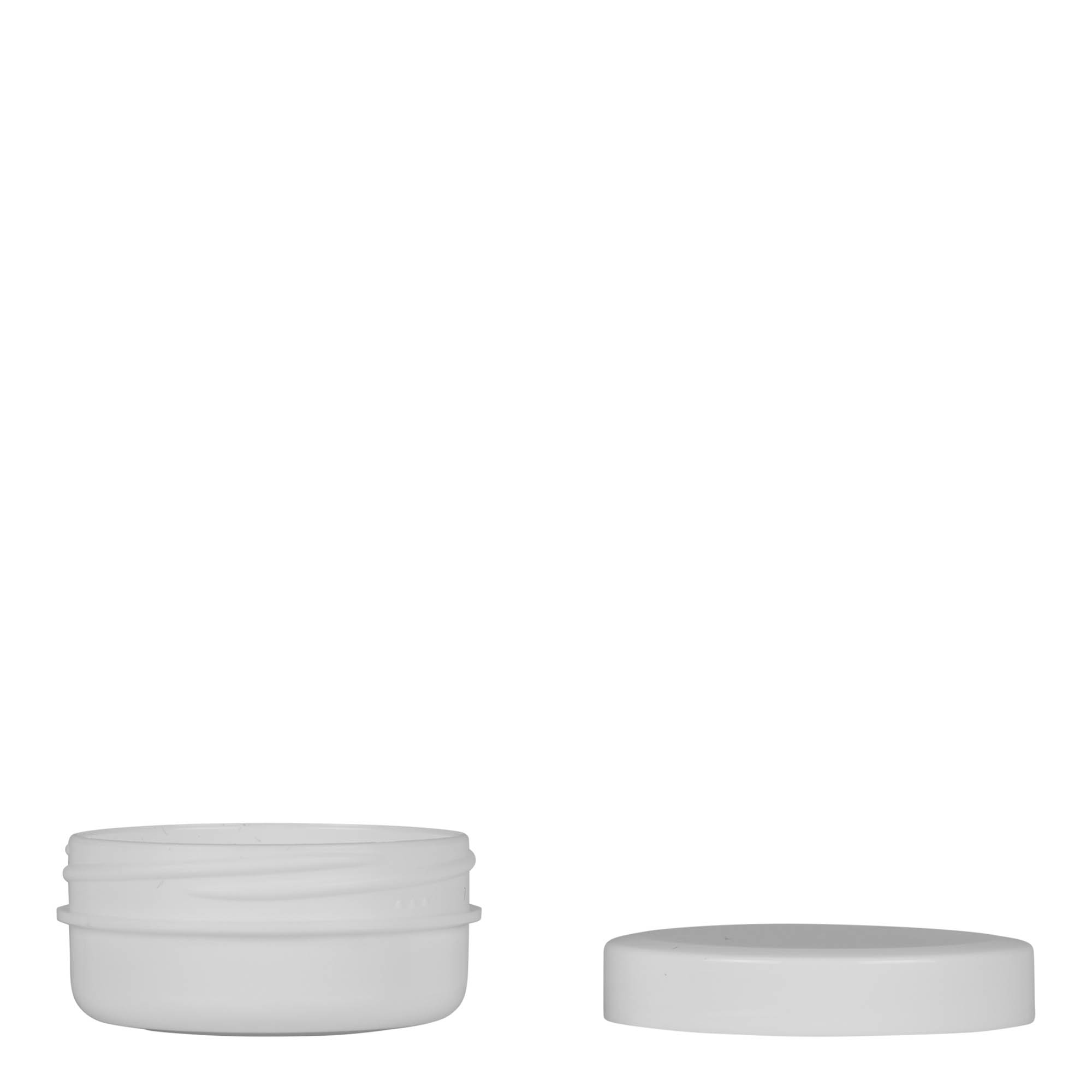 12 ml plastična kutijica 'White Line', PP, bela, otvor: navojni poklopac