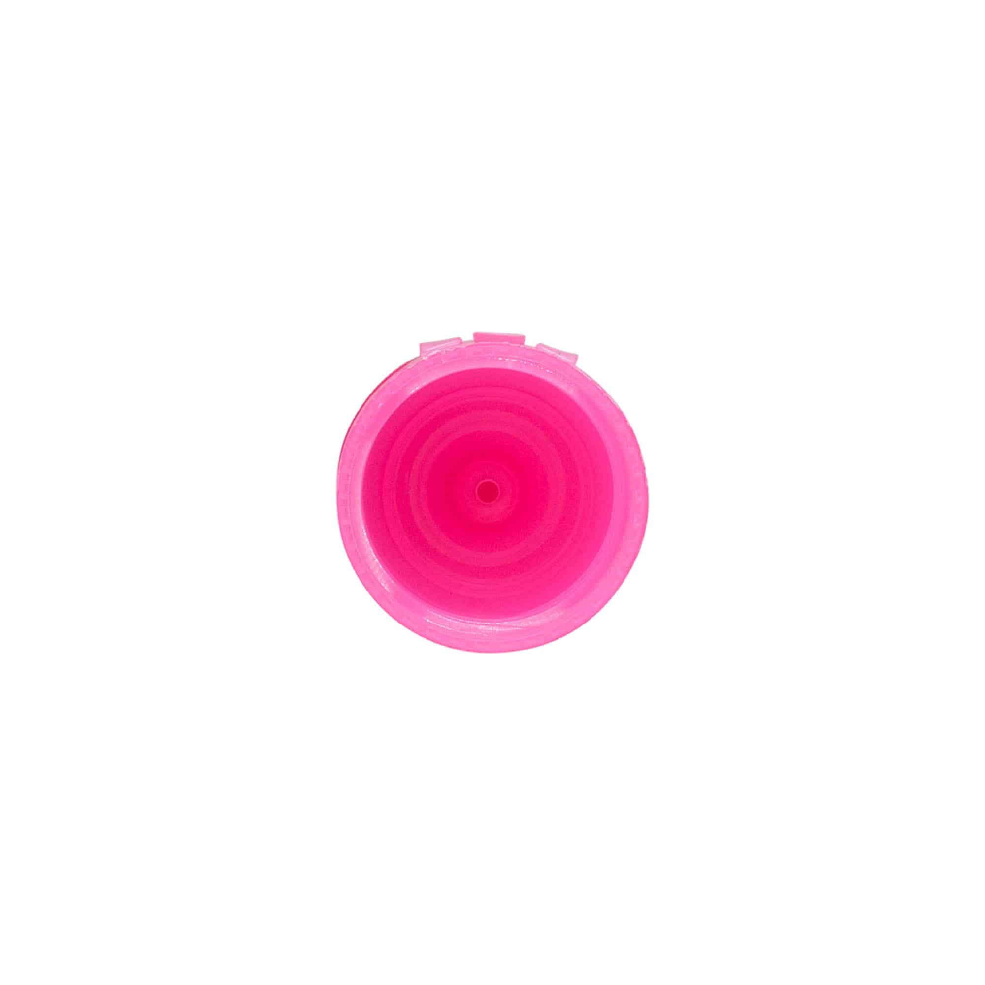 Zatvarač sa navojem, klizni šark, PP-plastika, roze, za grlo: 24/410