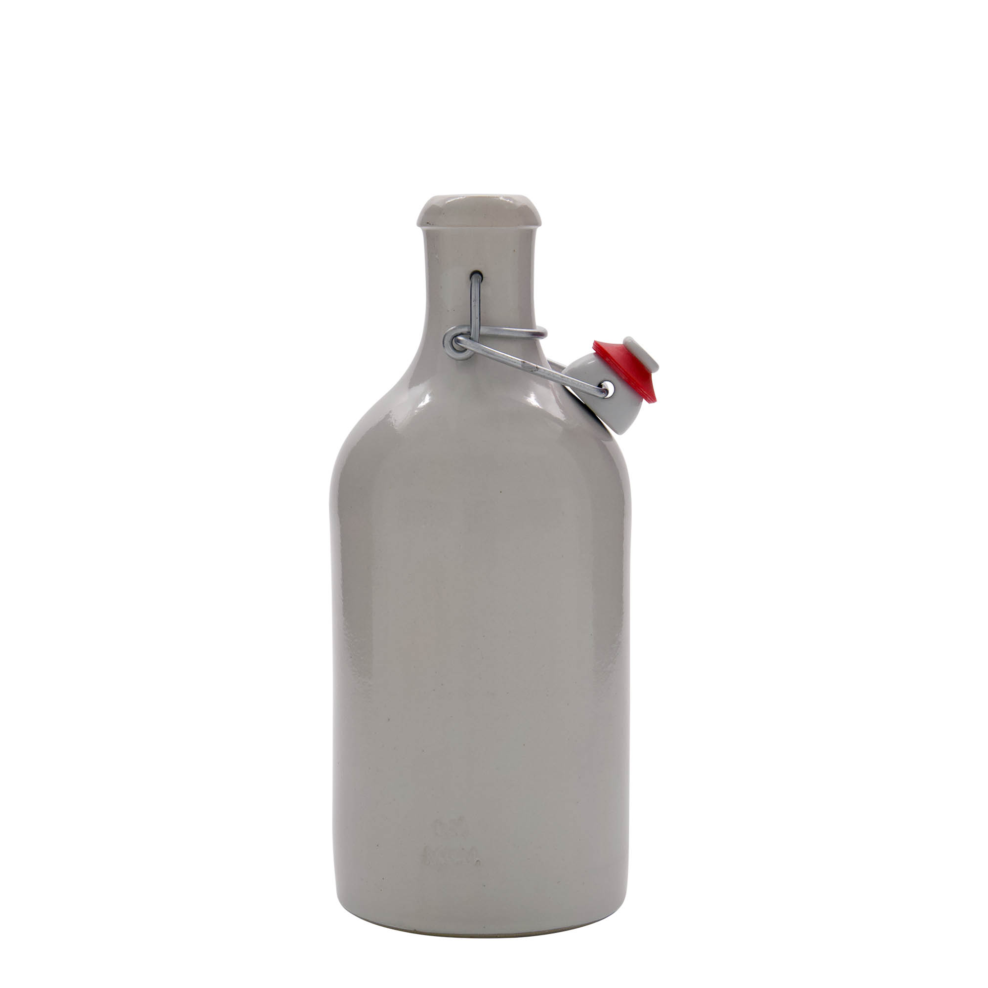 500 ml glineni bokal, kamenina, beo, otvor: zatvarač sa kopčom