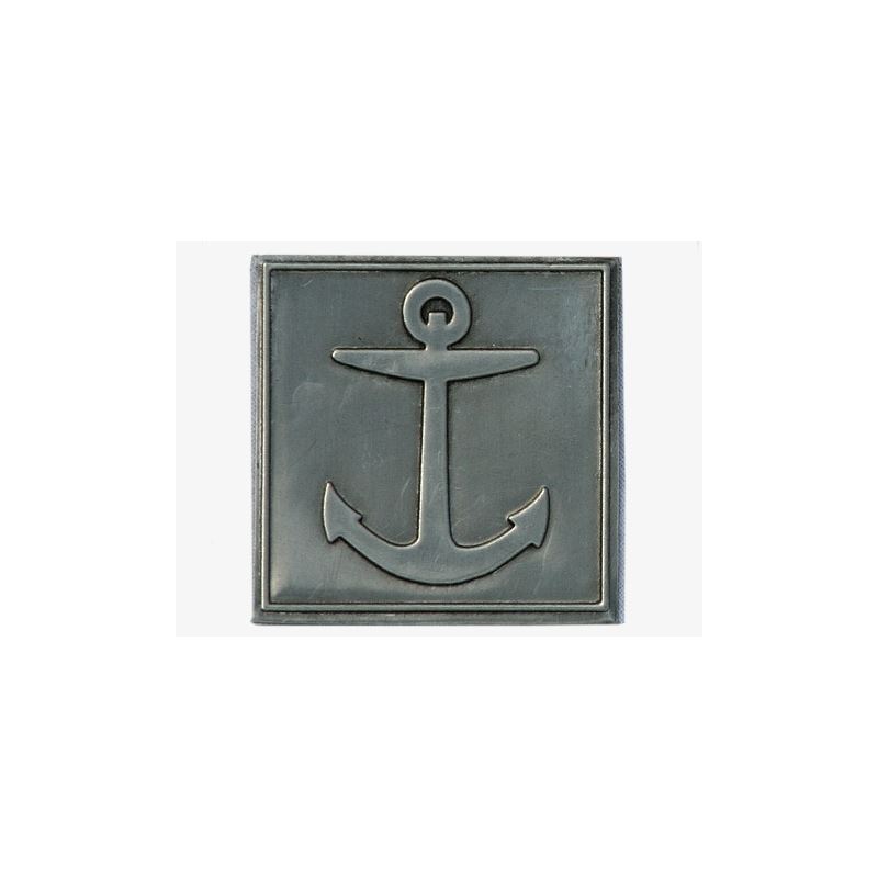 Limena etiketa 'Sidro', kvadratna, metal, srebrna