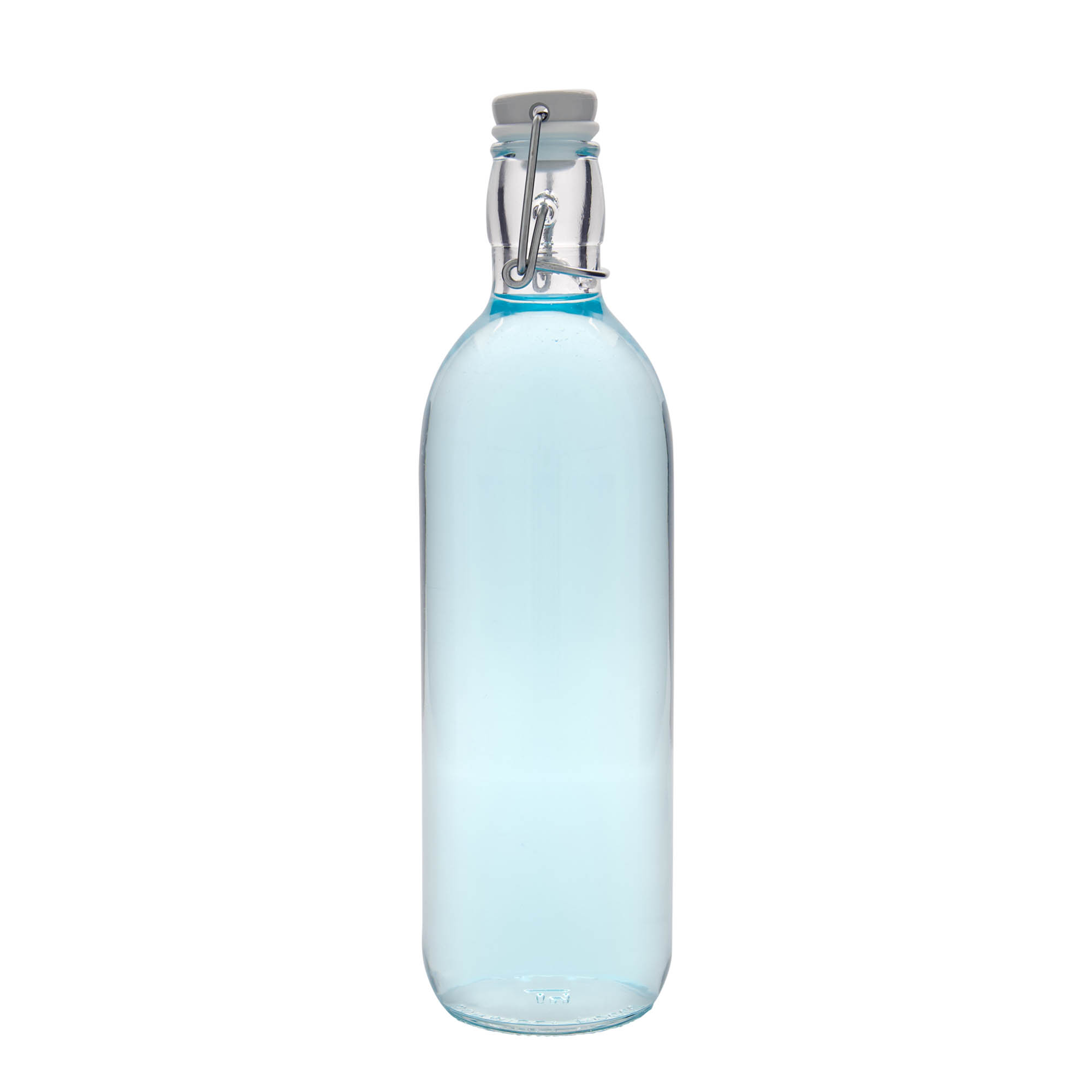 1.000 ml staklena boca 'Emilia', otvor: zatvarač sa kopčom 1.000 ml staklena boca 'Emilia', otvor: zatvarač sa kopčom
