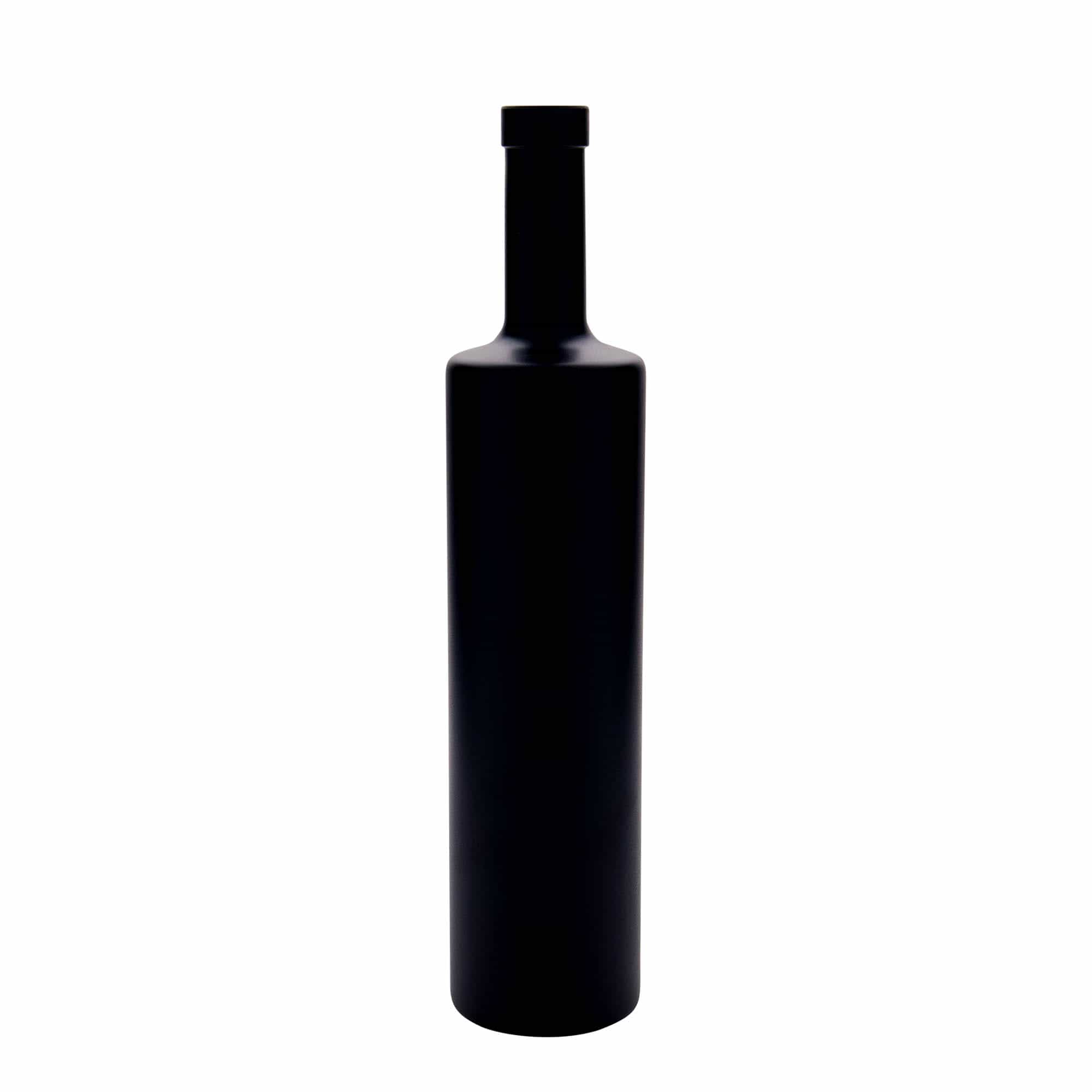 Staklena boca od 700 ml 'Centurio', crna, otvor: Plutani čep Staklena boca od 700 ml 'Centurio', crna, otvor: Plutani čep